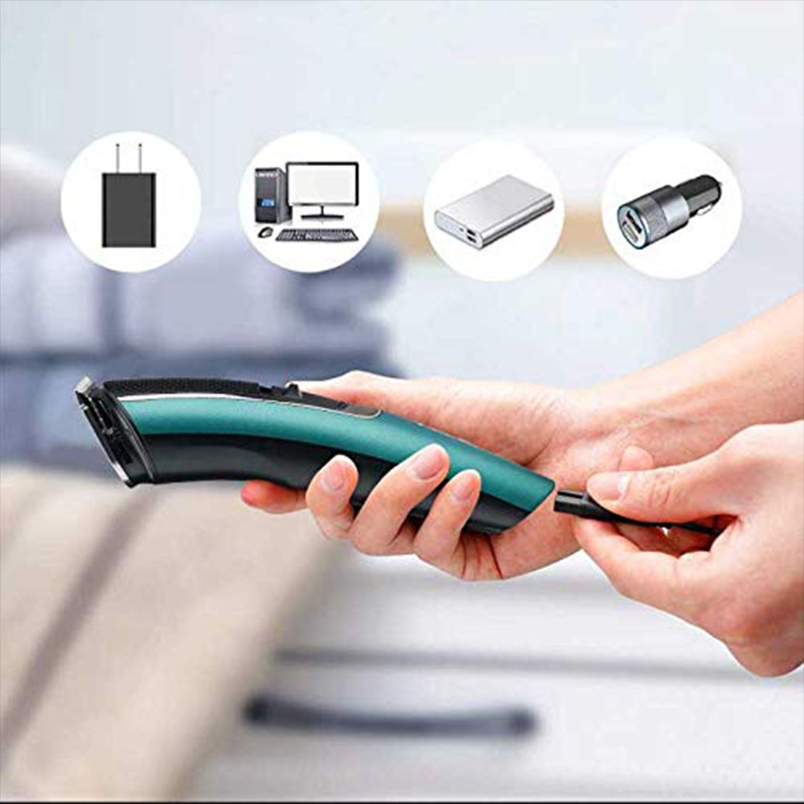 VGR V-176 Rechargeable Cordless Wet & Dry Trimmer for Hair Clipping, Beard, Moustache & Body Grooming with 4 Length Settings for Men (120min Runtime, Adjustable Lock Settings, Green)_8