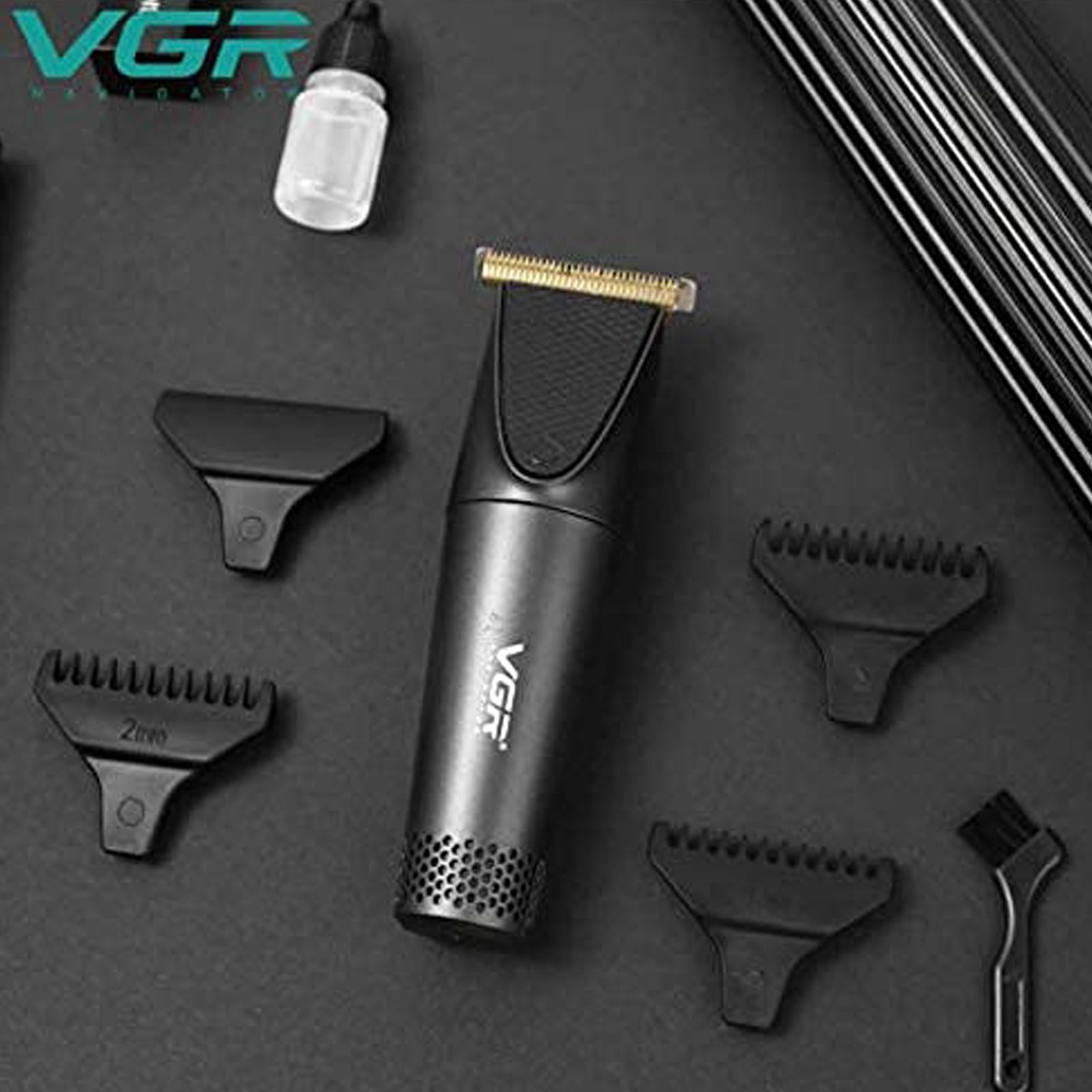 VGR V-925 Rechargeable Corded & Cordless Wet & Dry Trimmer for Hair Clipping, Beard, Moustache & Body Grooming with 3 Length Settings for Men (120min Runtime, Quick Charge, Black)_6