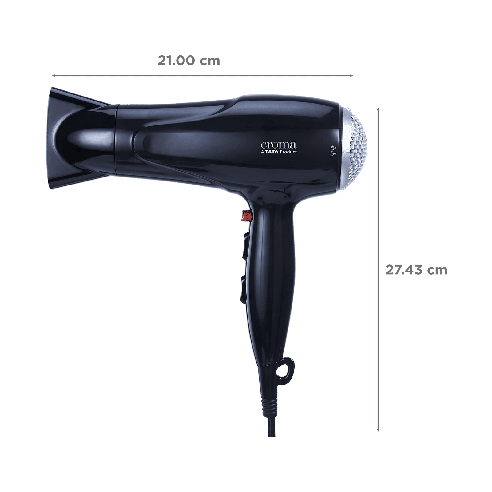 Croma 2200 W Hair Dryer with 3 Heat Setting and Cool Shot Function (Overload function, Black) Croma 2200 W Hair Dryer with 3 Heat Setting and Cool Shot Function (Overload function, Black)_2