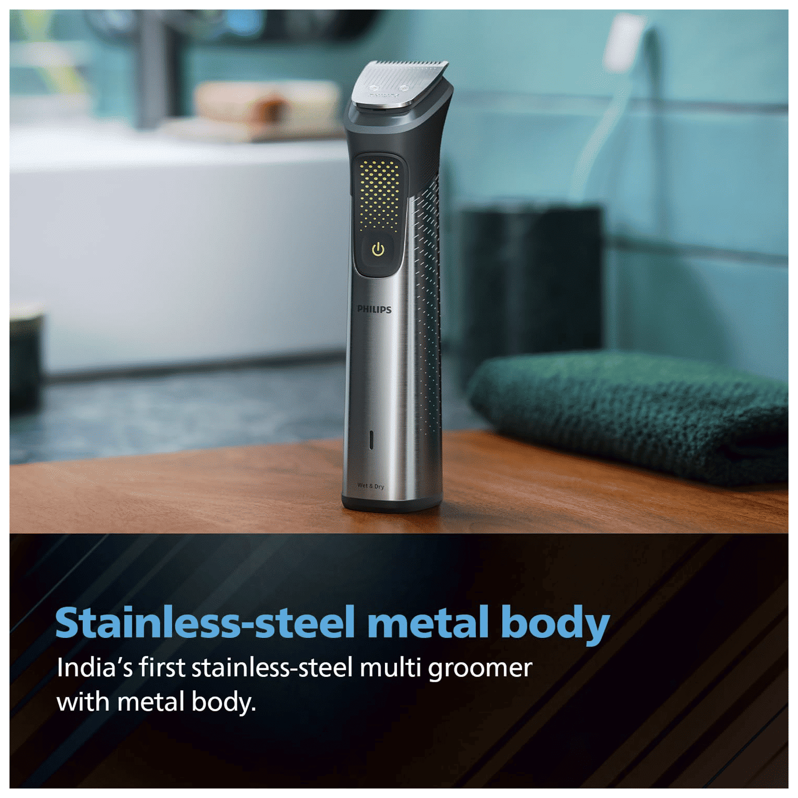 PHILIPS Series 9000 15-in-1 Rechargeable Cordless Grooming Kit for Face, Head and Body for Men (120mins Runtime, Beard Sense Technology, Stainless Steel)_10