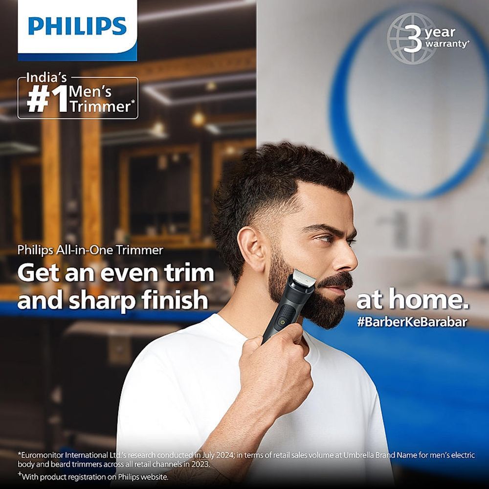 PHILIPS MG7920/65 13-in-1 Rechargeable Cordless Grooming Kit for Face, Head and Body for Men (120mins Runtime, Beard Sense Technology, Grey)_16