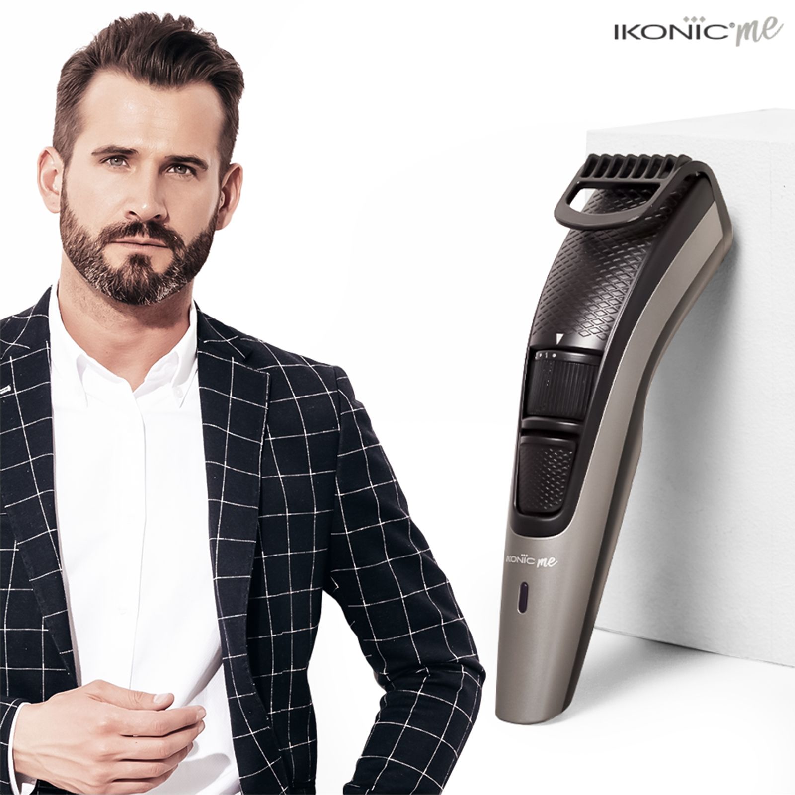 Ikonic Rechargeable Cordless Dry Trimmer for Hair with 10 Length Settings for Men (50mins Runtime, Low Noise, Grey) Ikonic Rechargeable Cordless Dry Trimmer for Hair with 10 Length Settings for Men (50mins Runtime, Low Noise, Grey)_3