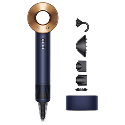 dyson Supersonic Hair Dryer with 4 Heat Settings and Cool Shot (Air Multiplier Technology, Prussian Blue and Rich Copper)