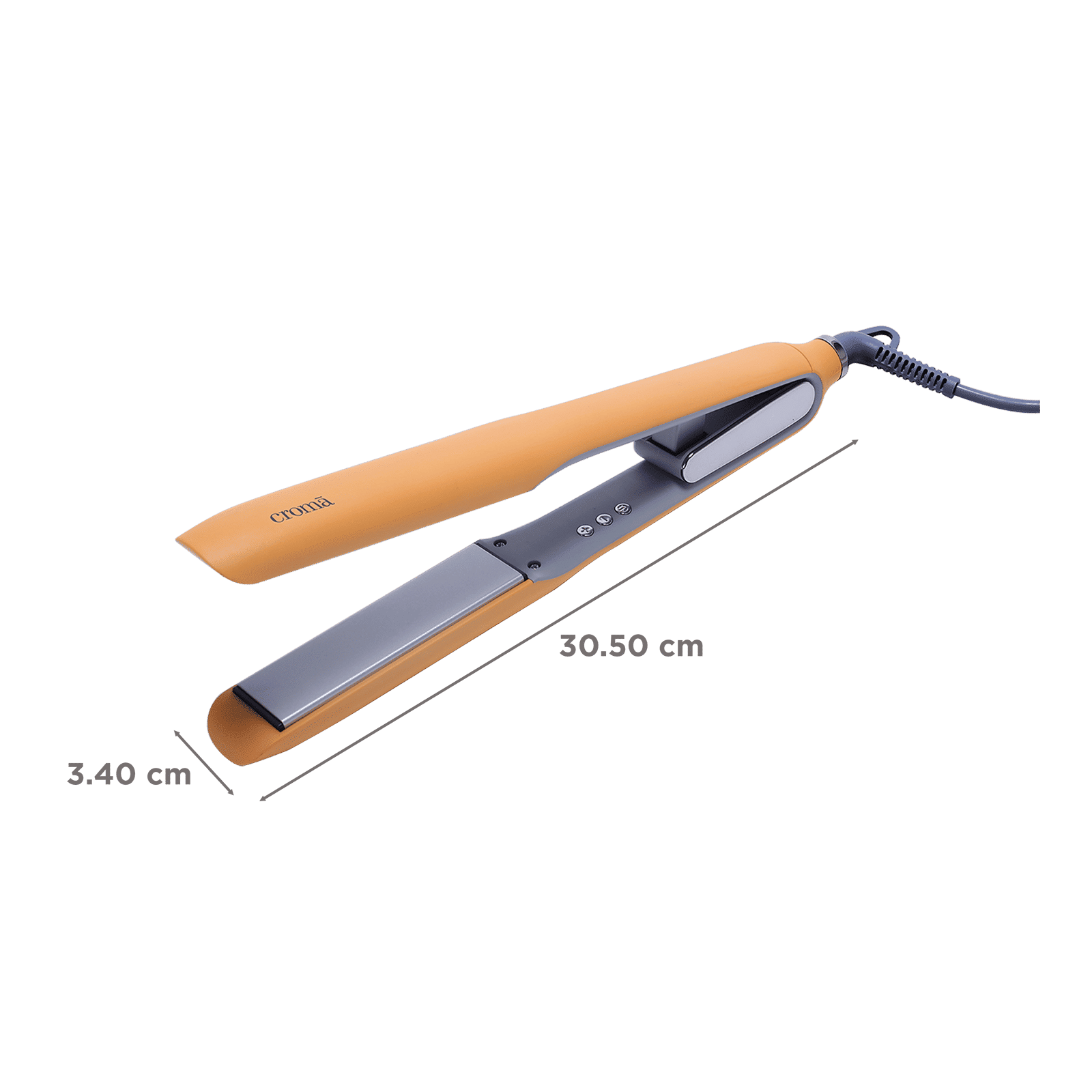 Croma Hair Straightener with Ionic Function (Ceramic Coated Plates, Yellow)_2