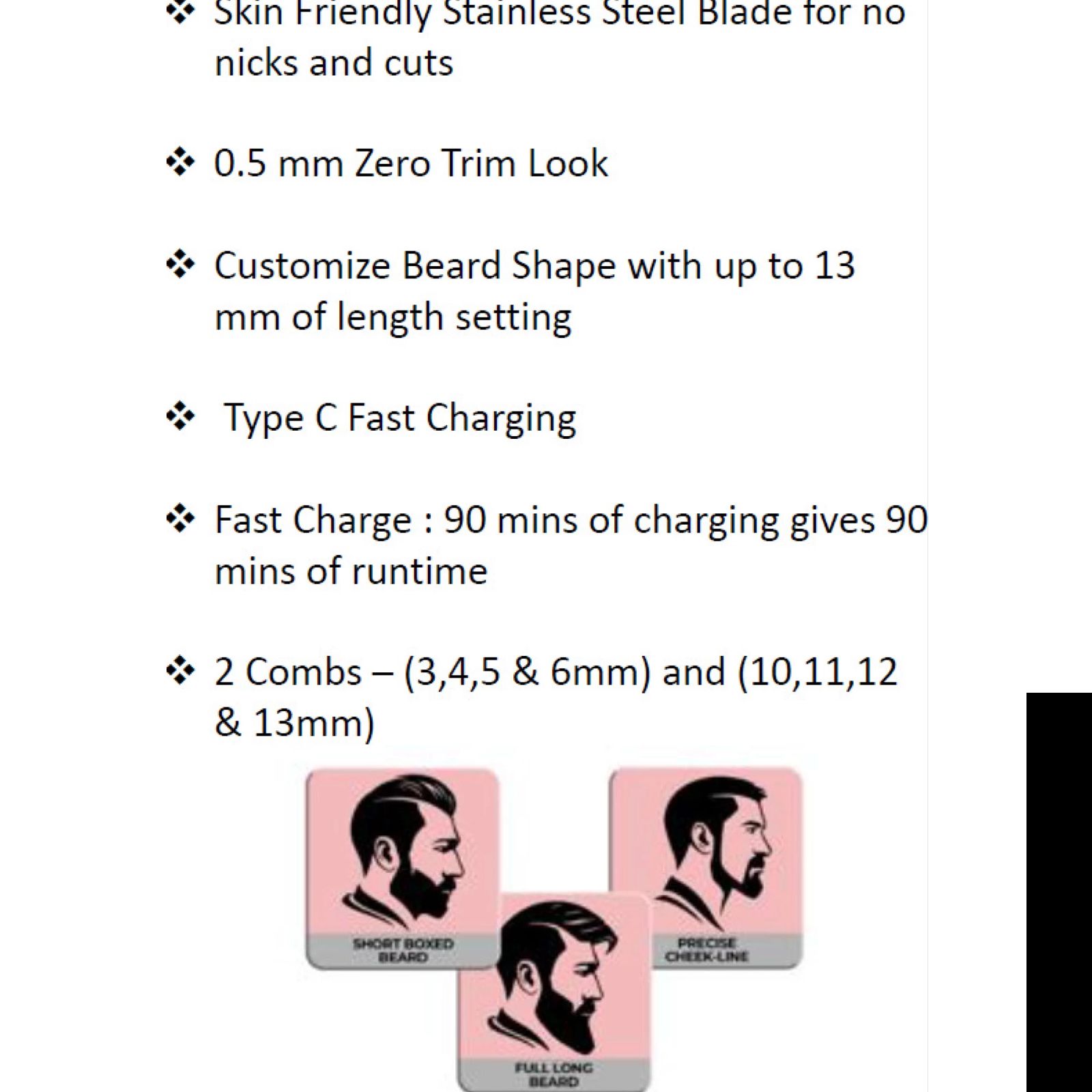 HAVELLS BT6112 Rechargeable Cordless Wet Trimmer for Beard, Body & Hair with 12 Length Settings for Men (90mins Runtime, Fast Charging, Black) HAVELLS BT6112 Rechargeable Cordless Wet Trimmer for Beard, Body & Hair with 12 Length Settings for Men (90mins Runtime, Fast Charging, Black)_10