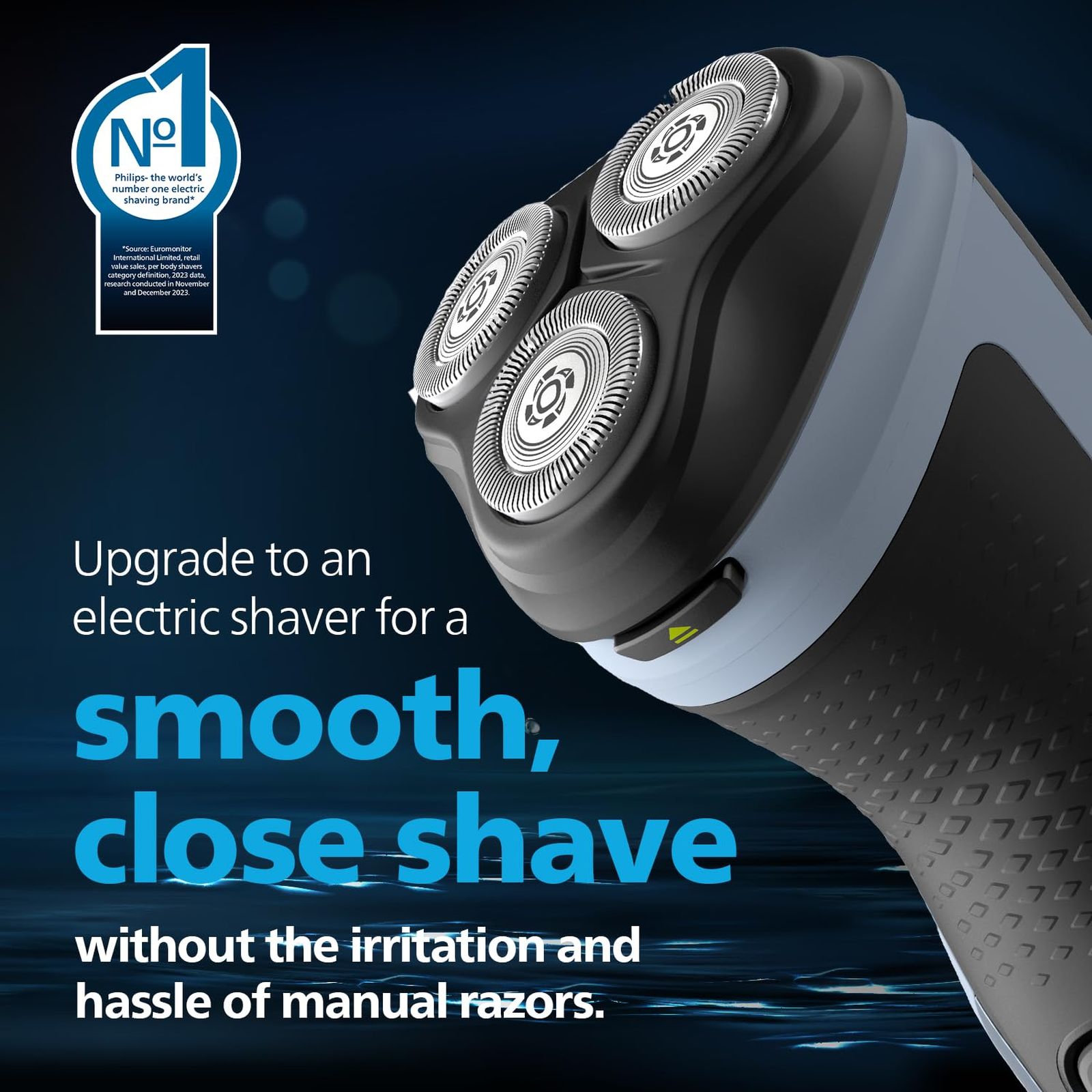 PHILIPS 3 Series Rechargeable Cordless Shaver for Beard for Men (40mins Runtime, 4D Floating Heads, Celestial Blue) PHILIPS 3 Series Rechargeable Cordless Shaver for Beard for Men (40mins Runtime, 4D Floating Heads, Celestial Blue)_7