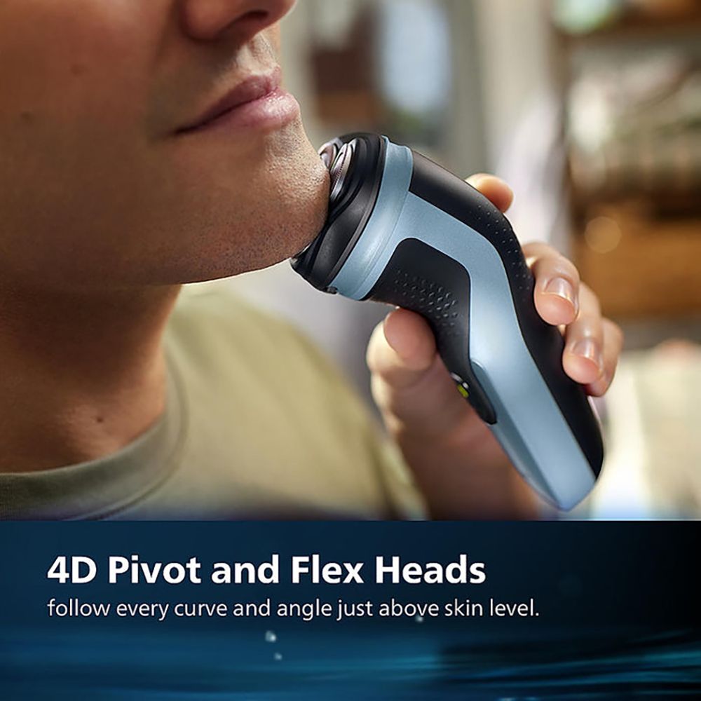 PHILIPS 3 Series Rechargeable Cordless Shaver for Beard for Men (40mins Runtime, 4D Floating Heads, Celestial Blue) PHILIPS 3 Series Rechargeable Cordless Shaver for Beard for Men (40mins Runtime, 4D Floating Heads, Celestial Blue)_13
