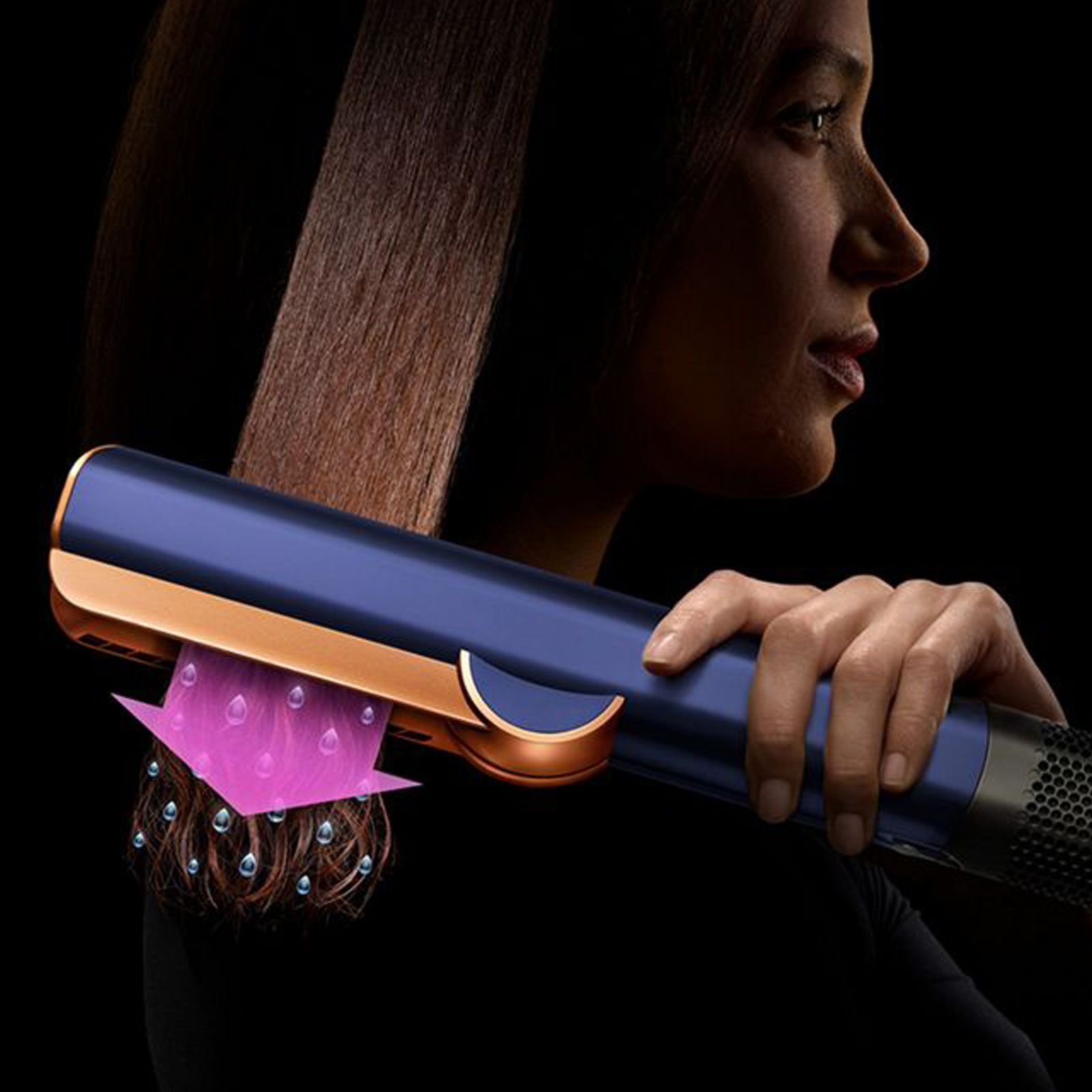 Dyson Airstrait 2-in-1 Hair Styler with No Heat Damage Technology (Dyson Hyperdymium Motor, Prussian Blue)_6