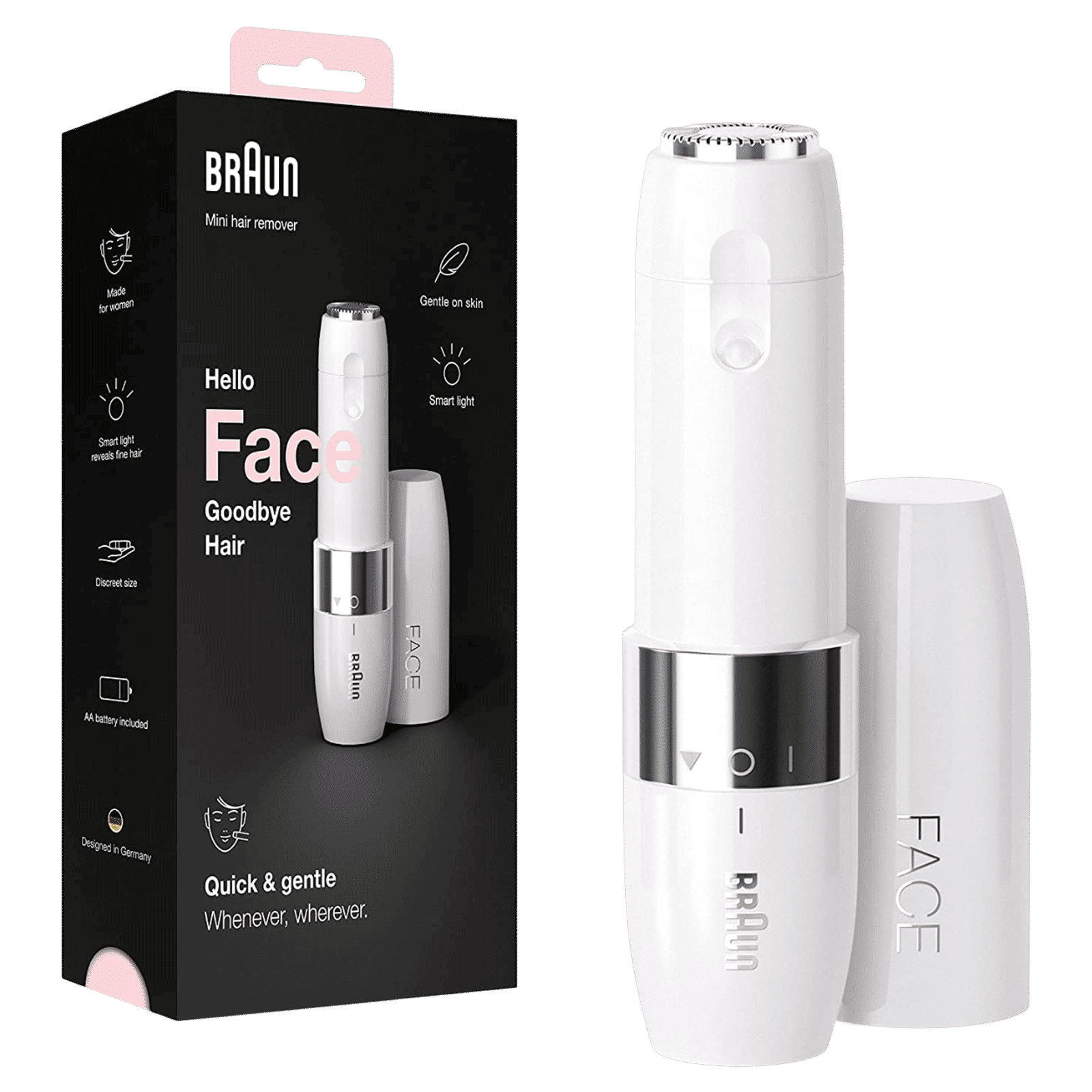 BRAUN FS1000 Cordless Wet & Dry Trimmer for Upper Lips, Chin & Cheeks for Women (With Smart light, White) BRAUN FS1000 Cordless Wet & Dry Trimmer for Upper Lips, Chin & Cheeks for Women (With Smart light, White)_1