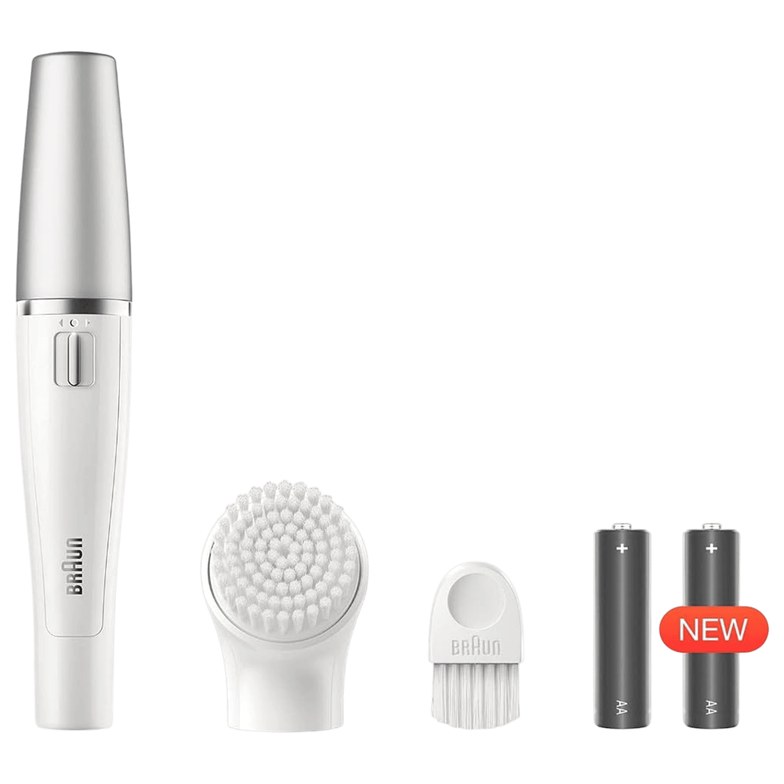 BRAUN Face 2-in-1 Cordless Wet & Dry Epilator for Face, lips & Eyebrows with 3 Cleaning Heads (Gentle Root Hair Removal, White) BRAUN Face 2-in-1 Cordless Wet & Dry Epilator for Face, lips & Eyebrows with 3 Cleaning Heads (Gentle Root Hair Removal, White)_2