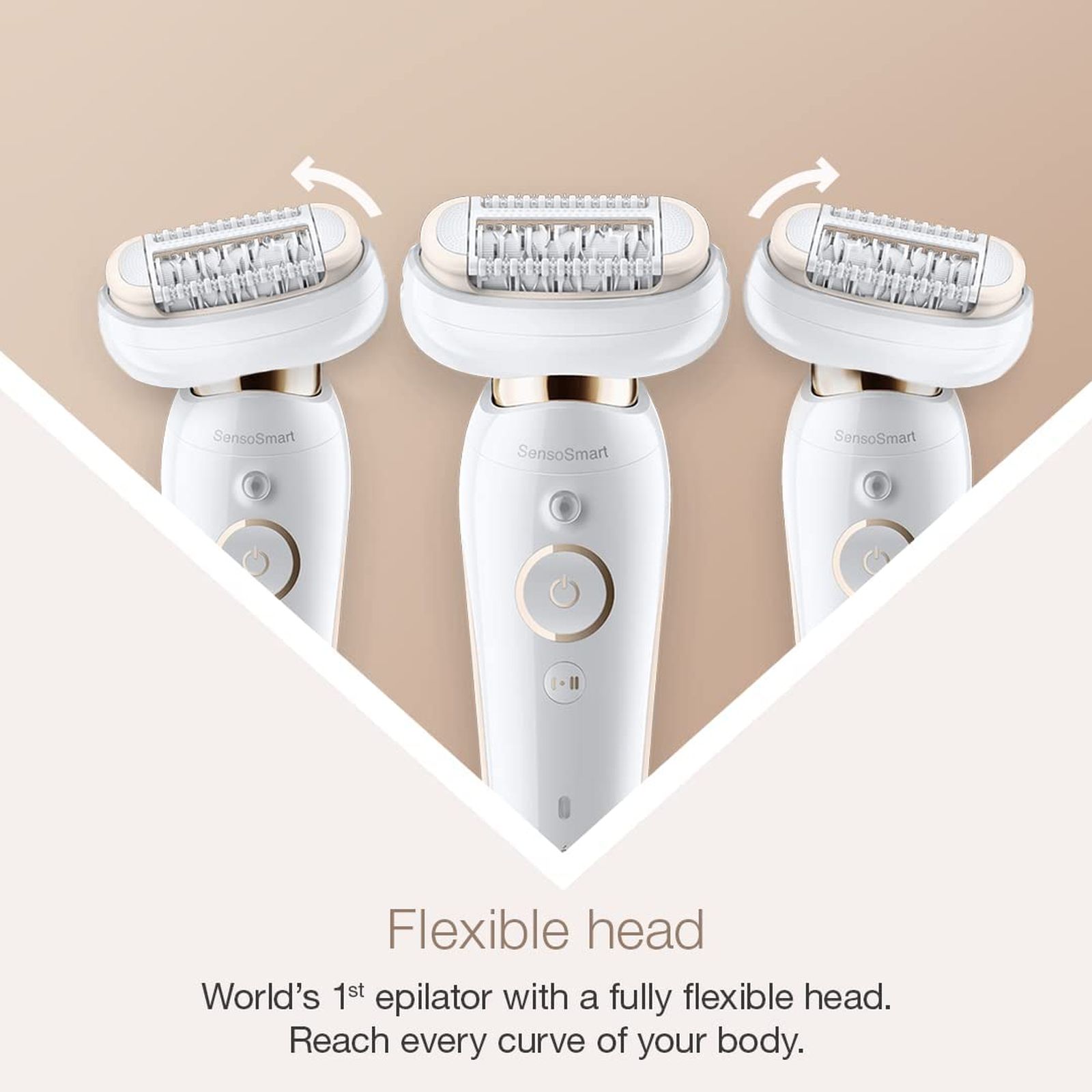 BRAUN Silk-Epil 9-060 Cordless Wet & Dry Epilator for Underarm & Intimate Area with 2 Interchangeable Heads (SensoSmart Technology, White) BRAUN Silk-Epil 9-060 Cordless Wet & Dry Epilator for Underarm & Intimate Area with 2 Interchangeable Heads (SensoSmart Technology, White)_7