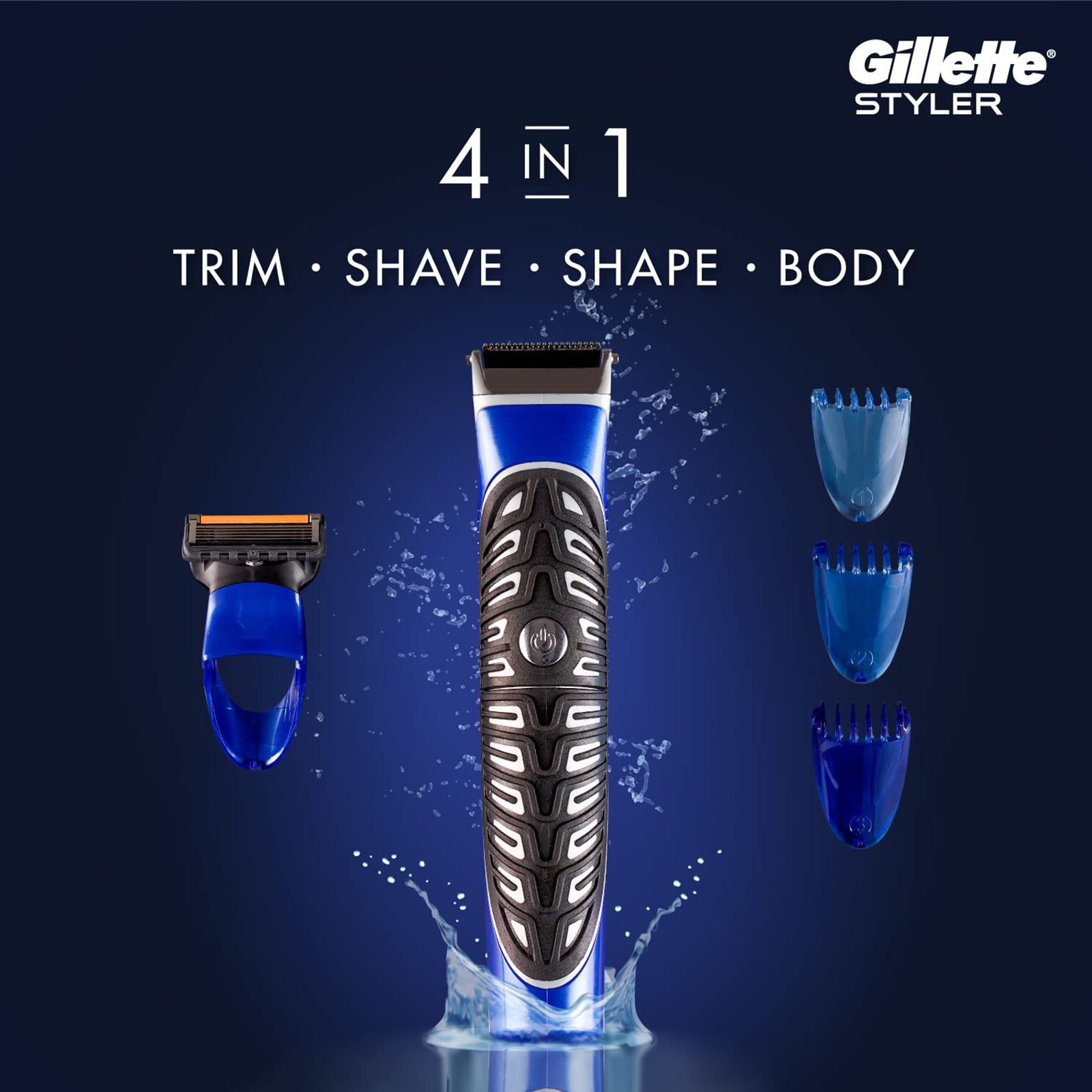 Gillete ProGlide Styler 4-in-1 Cordless Multipurpose Trimmer for Beard & Body (45 Days Runtime, Braun Engineered Advanced Technology, Black)_12