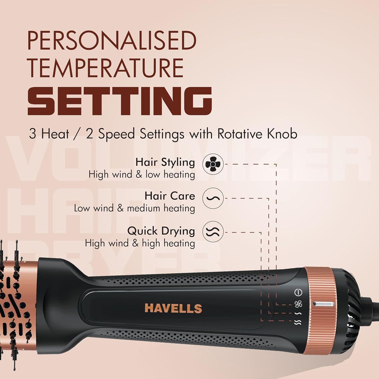 HAVELLS HD4081 Hair Dryer with 3 Heat Settings (KeraNourish Technology, Black) HAVELLS HD4081 Hair Dryer with 3 Heat Settings (KeraNourish Technology, Black)_9