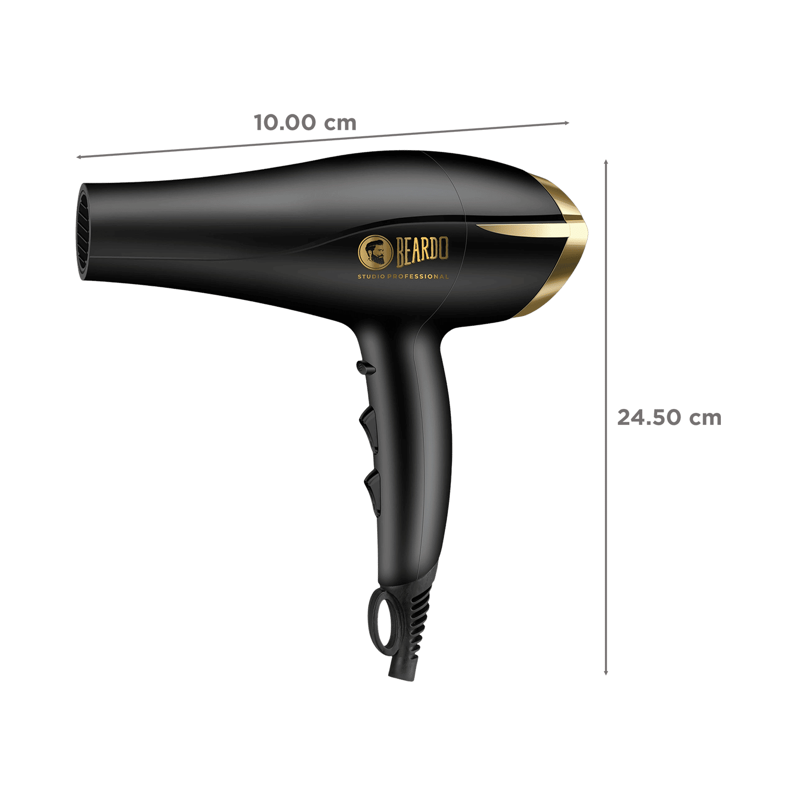BEARDO Studio Professional Tornado Hair Dryer with 3 Heat Settings & Cool Shot (EHD+ Technology, Black) BEARDO Studio Professional Tornado Hair Dryer with 3 Heat Settings & Cool Shot (EHD+ Technology, Black)_2