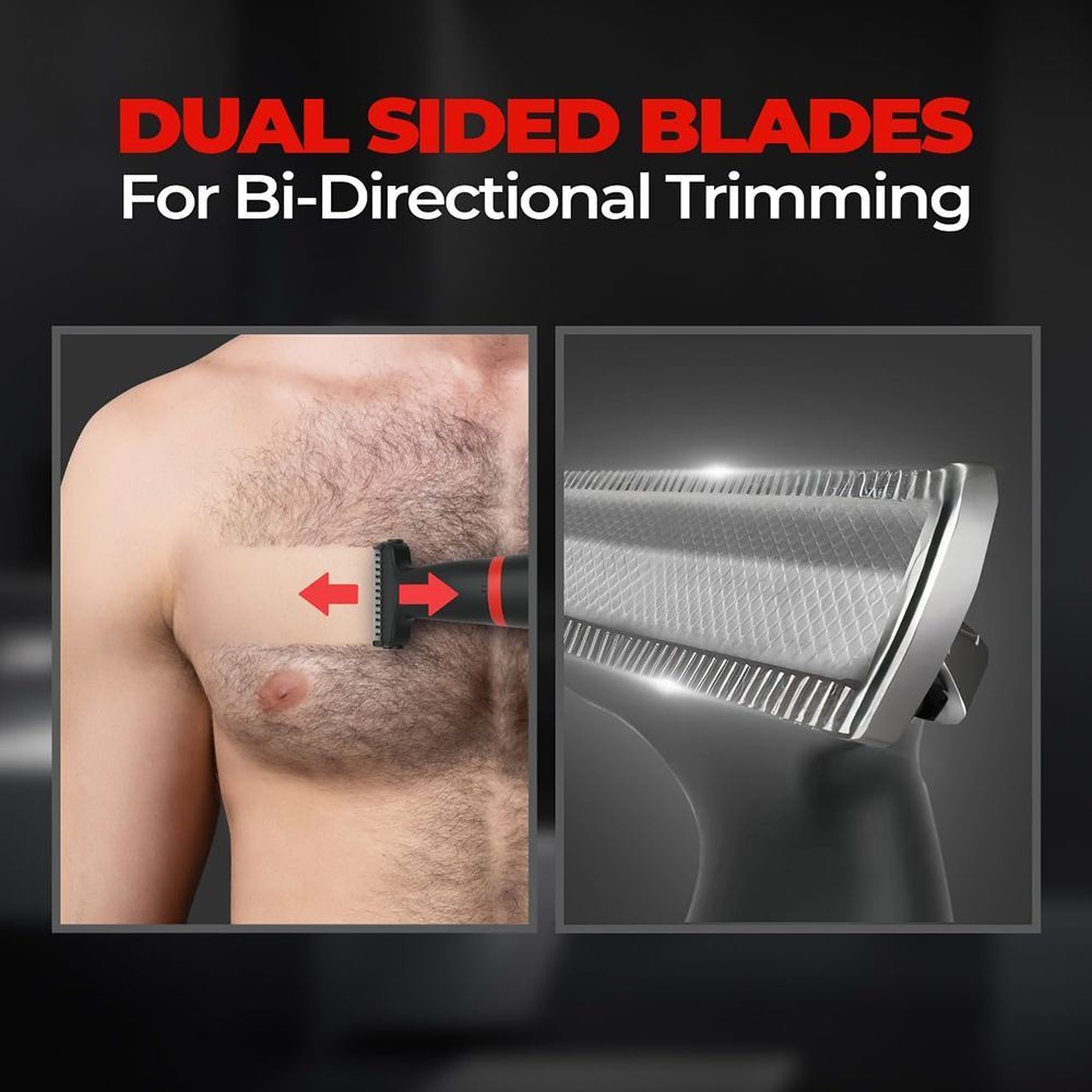 BEARDO I-Blade Rechargeable Cordless Wet & Dry Trimmer for Beard, Body, Hair & Intimate Areas with 4 Length Settings for Men (120 mins Runtime, Fast Charging, Black) BEARDO I-Blade Rechargeable Cordless Wet & Dry Trimmer for Beard, Body, Hair & Intimate Areas with 4 Length Settings for Men (120 mins Runtime, Fast Charging, Black)_13