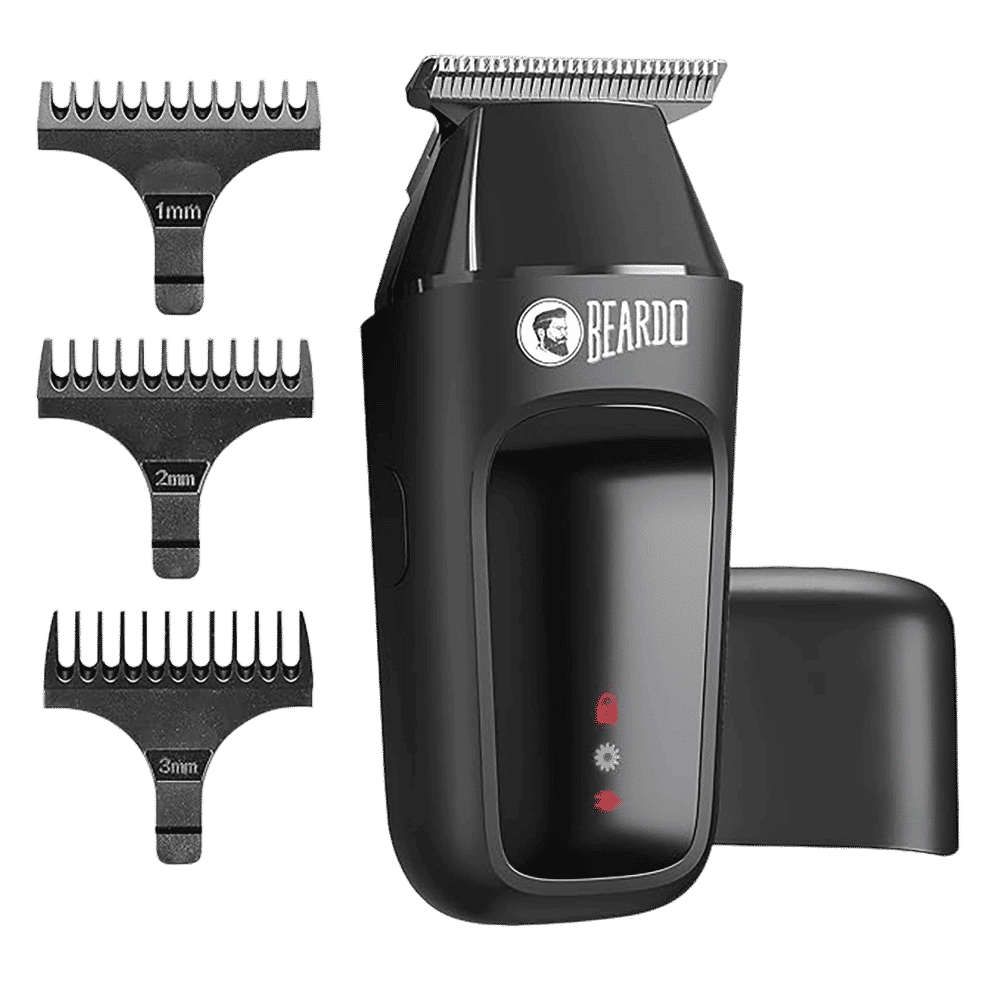 BEARDO ApeX Go Rechargeable Cordless Dry Trimmer for Beard, Body & Hair with 3 Length Settings for Men (80mins Runtime, Skin-Safe Technology, Black) BEARDO ApeX Go Rechargeable Cordless Dry Trimmer for Beard, Body & Hair with 3 Length Settings for Men (80mins Runtime, Skin-Safe Technology, Black)_1