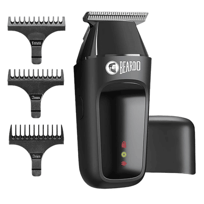 BEARDO ApeX Go Rechargeable Cordless Dry Trimmer for Beard, Body & Hair with 3 Length Settings for Men (80mins Runtime, Skin-Safe Technology, Black)