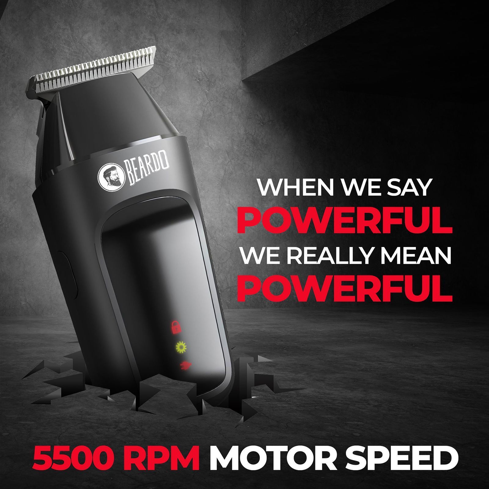 BEARDO ApeX Go Rechargeable Cordless Dry Trimmer for Beard, Body & Hair with 3 Length Settings for Men (80mins Runtime, Skin-Safe Technology, Black) BEARDO ApeX Go Rechargeable Cordless Dry Trimmer for Beard, Body & Hair with 3 Length Settings for Men (80mins Runtime, Skin-Safe Technology, Black)_8