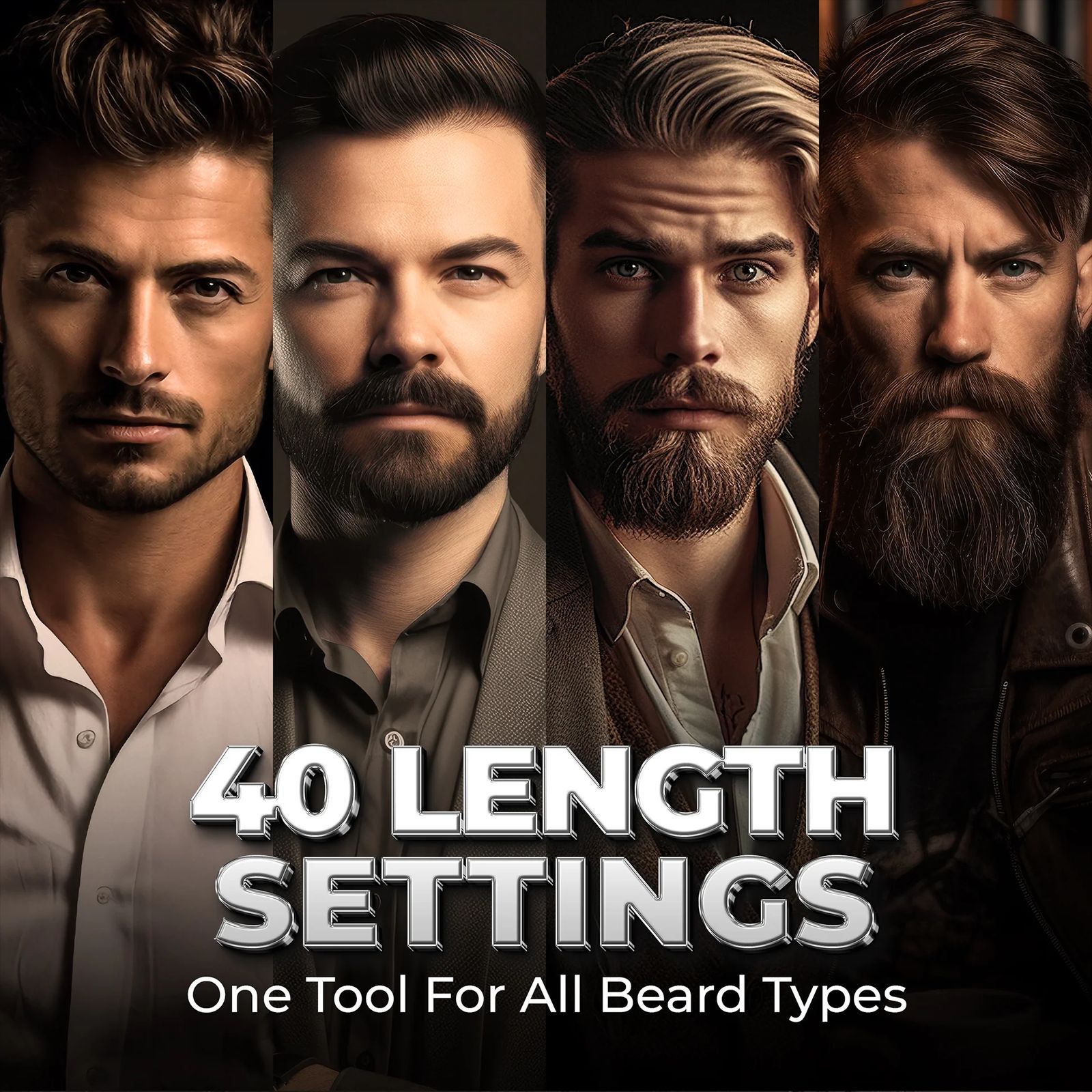 BEARDO Chrome Beast 8-in-1 Rechargeable Cordless Grooming Kit for Face, Nose & Ear, Beard & Moustche, Intimate Area, Head & Body for Men (90mins Runtime, Sleek Grooming Station, Black)_7