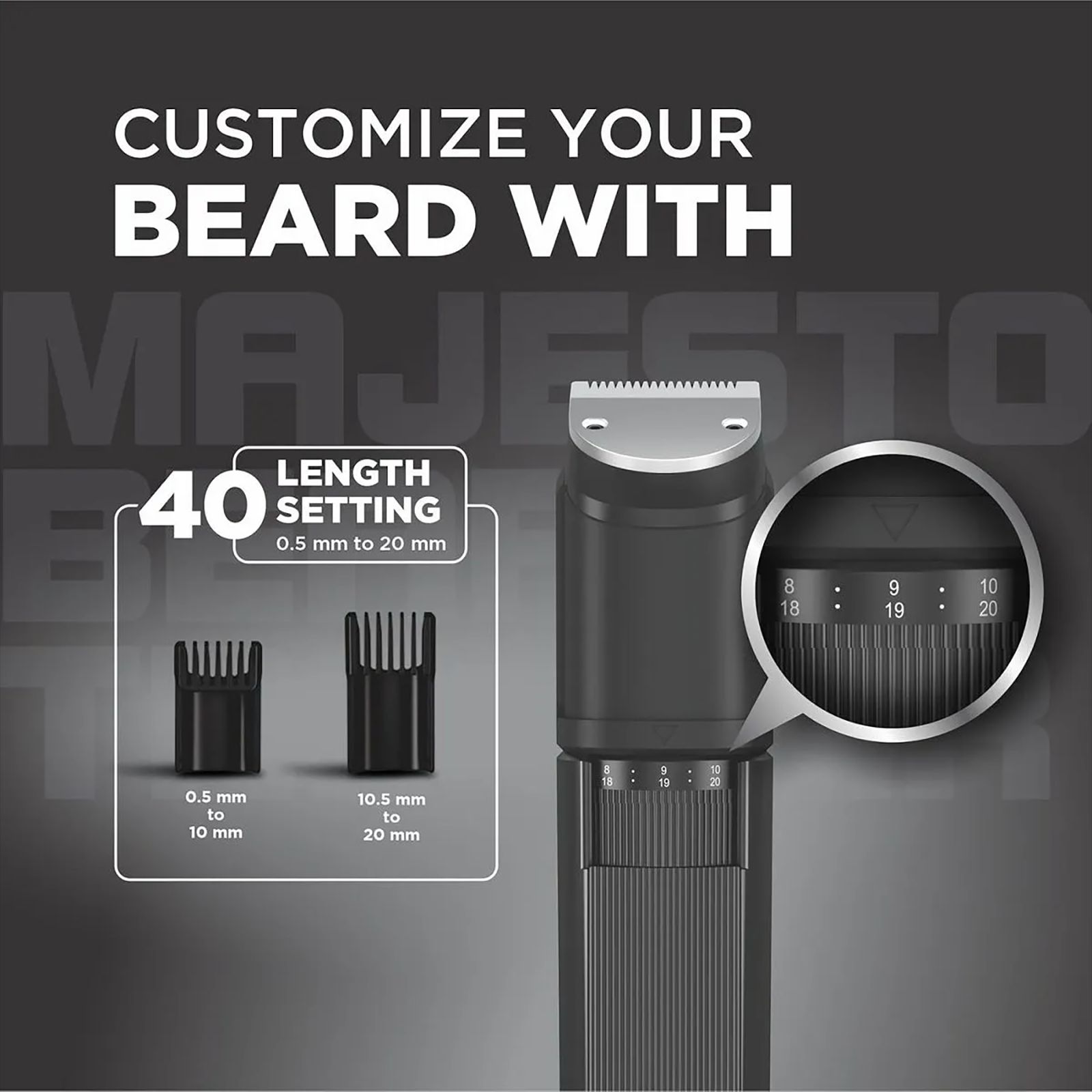 HAVELLS BT8888 Rechargeable Cordless Wet & Dry Trimmer for Beard & Moustache with 40 Length Settings for Men (90mins Runtime, Titanium Blade, Black) HAVELLS BT8888 Rechargeable Cordless Wet & Dry Trimmer for Beard & Moustache with 40 Length Settings for Men (90mins Runtime, Titanium Blade, Black)_10