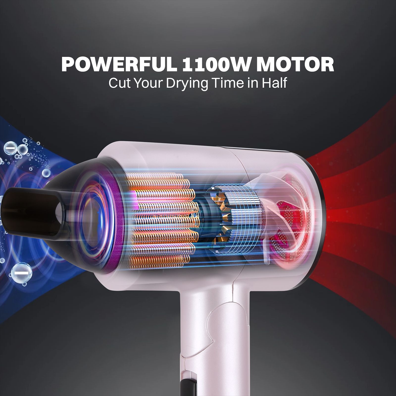 Croma 1100 W Hair Dryer with 3 Heat Settings & Cool Shot (Overheat Protection, Pink) Croma 1100 W Hair Dryer with 3 Heat Settings & Cool Shot (Overheat Protection, Pink)_5