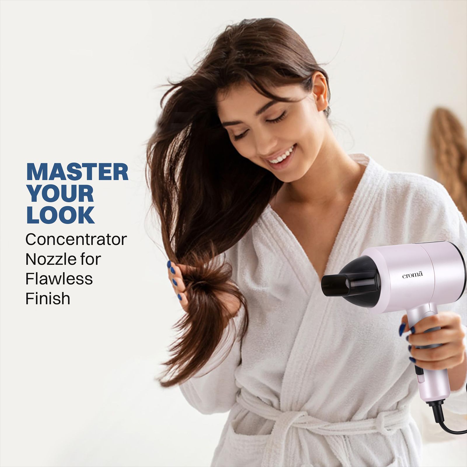 Croma 1100 W Hair Dryer with 3 Heat Settings & Cool Shot (Overheat Protection, Pink) Croma 1100 W Hair Dryer with 3 Heat Settings & Cool Shot (Overheat Protection, Pink)_8