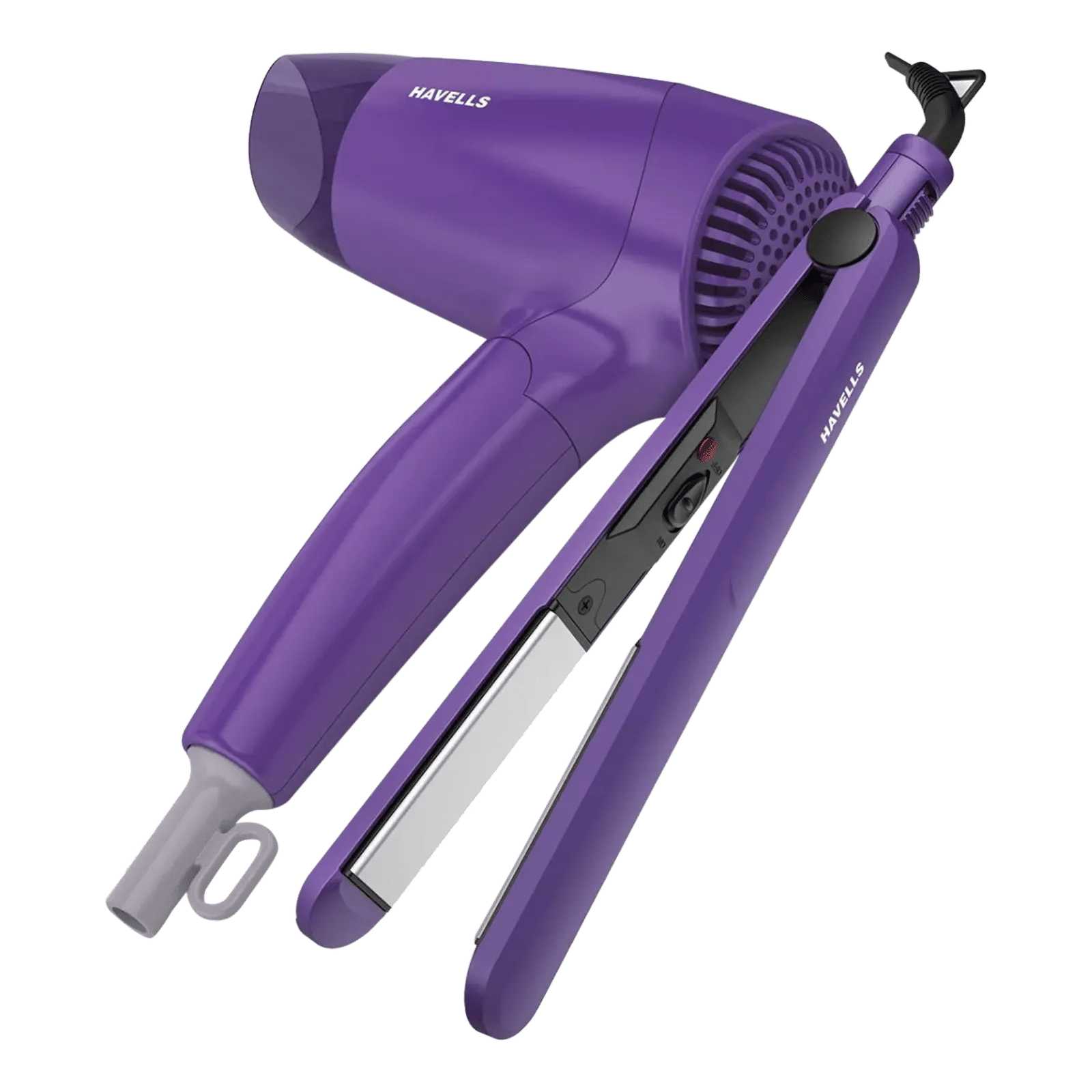 Havells HC4035 2-in-1 Hair Styler with Ceramic Coated Floating Plates (Styling Concentrator, Purple)_2