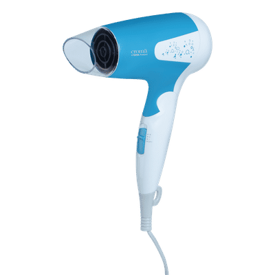 Croma 1200 W Hair Dryer with 2 Heat Settings & Cool Blow (Overload Protection, Blue & White)