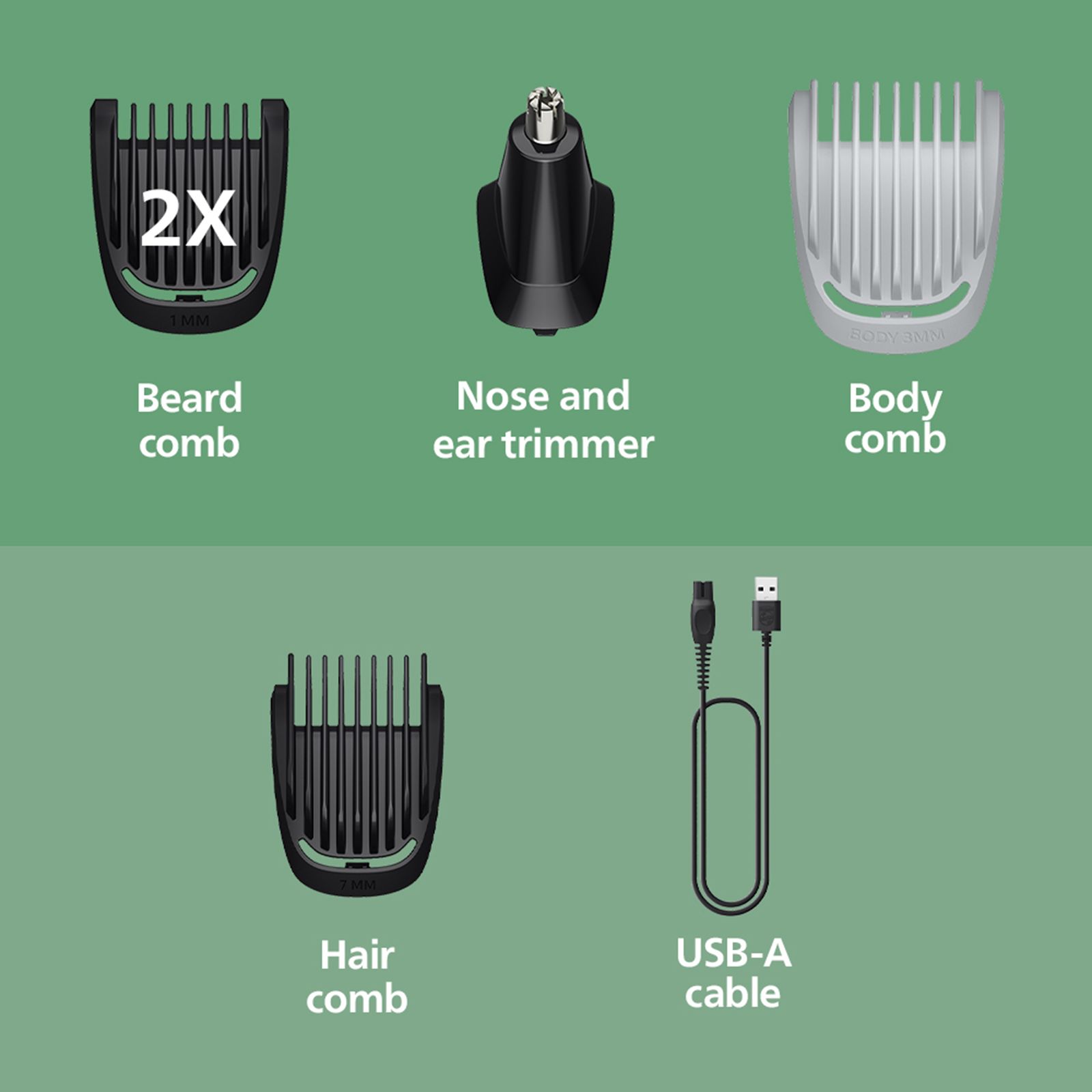 Philips 3000 Series 8-in-1 Rechargeable Cordless Multipurpose Trimmer for Face, Body and Intimate Areas for Men (60mins Runtime, Self Sharpening Blades, Black) Philips 3000 Series 8-in-1 Rechargeable Cordless Multipurpose Trimmer for Face, Body and Intimate Areas for Men (60mins Runtime, Self Sharpening Blades, Black)_3