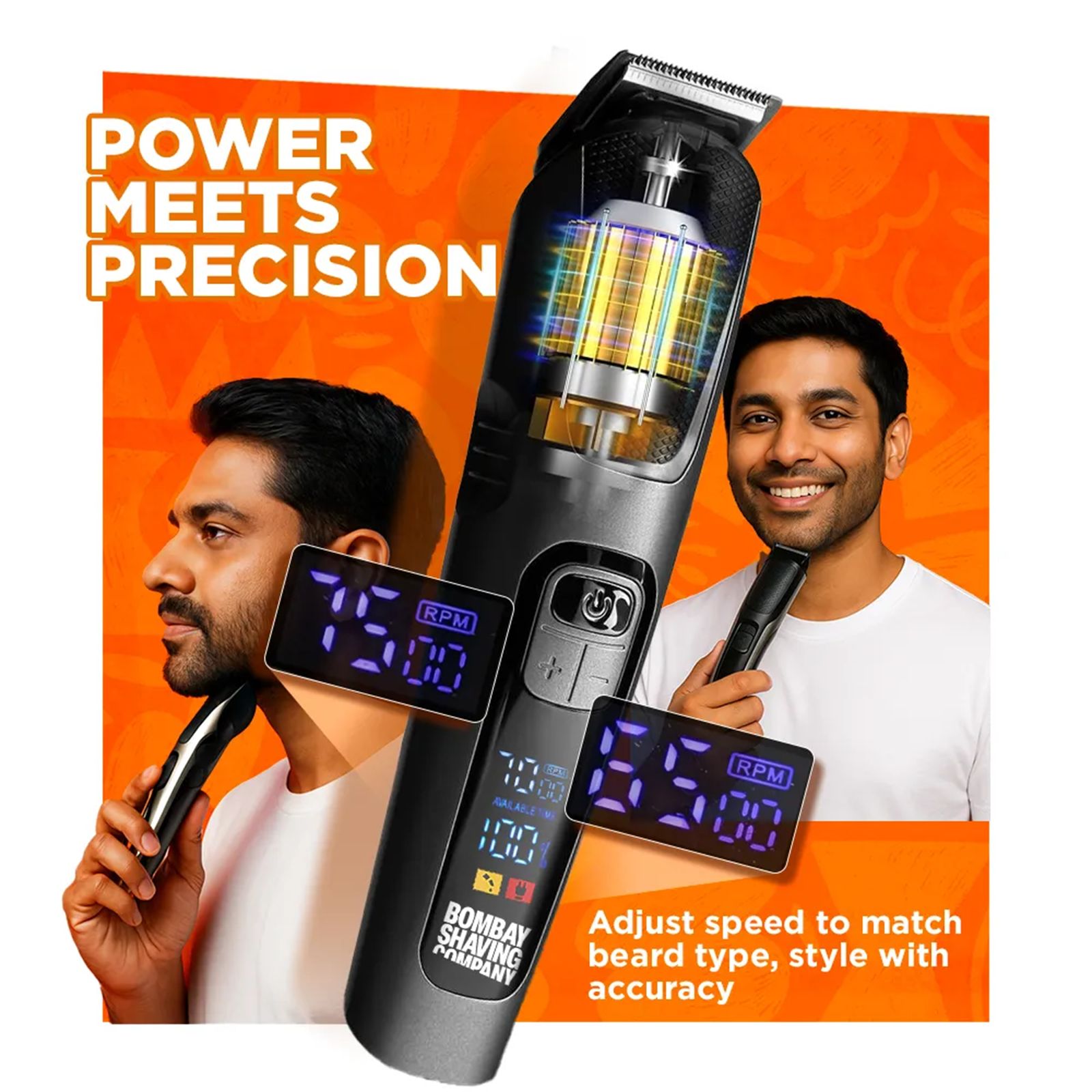 Bombay Shaving Company Legend 365 12-in-1 Rechargeable Cordless Multipurpose Trimmer for Beard, Ear, Nose, Body, Underarms & Intimate Areas for Men (300mins Runtime, Smart RPM Technology, Black) Bombay Shaving Company Legend 365 12-in-1 Rechargeable Cordless Multipurpose Trimmer for Beard, Ear, Nose, Body, Underarms & Intimate Areas for Men (300mins Runtime, Smart RPM Technology, Black)_9