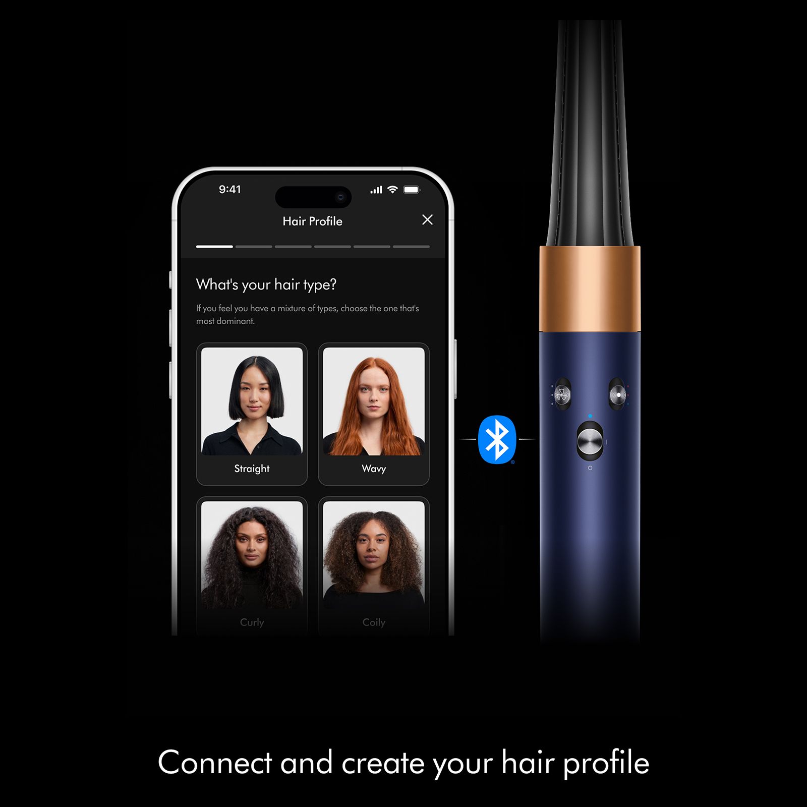 dyson Airwrap i.d. 6-in-1 Hair Style with Integrated Ioniser (Bluetooth Wireless Technology, Prussian Blue/Copper)_4