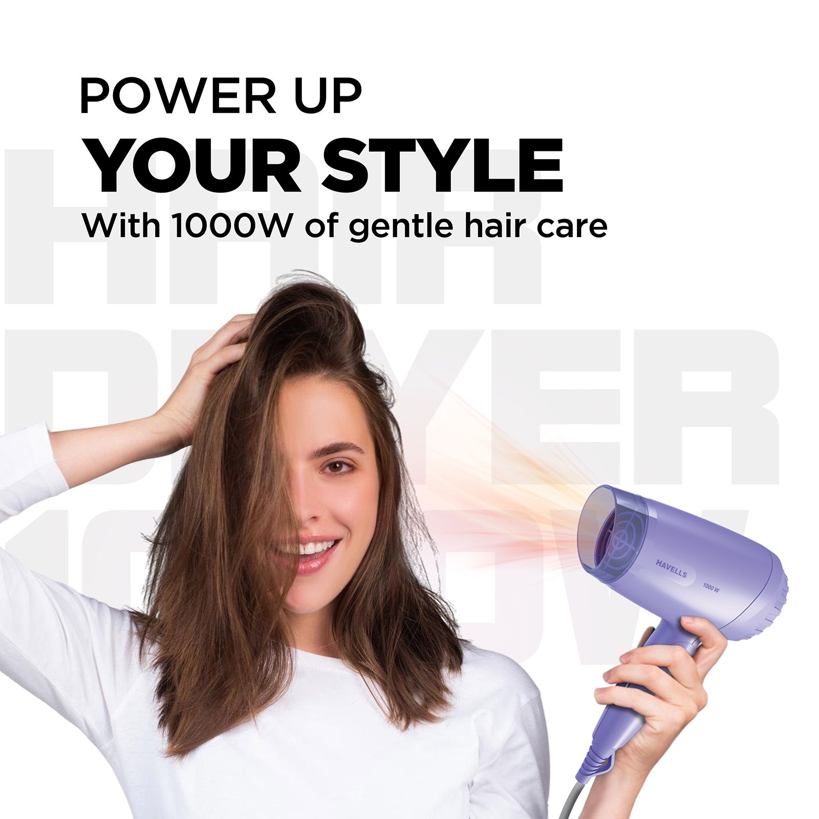 Havells HD185 Hair Dryer with 2 Heat Settings (360 Degree Radial Air Inlet, Lilac) Havells HD185 Hair Dryer with 2 Heat Settings (360 Degree Radial Air Inlet, Lilac)_4