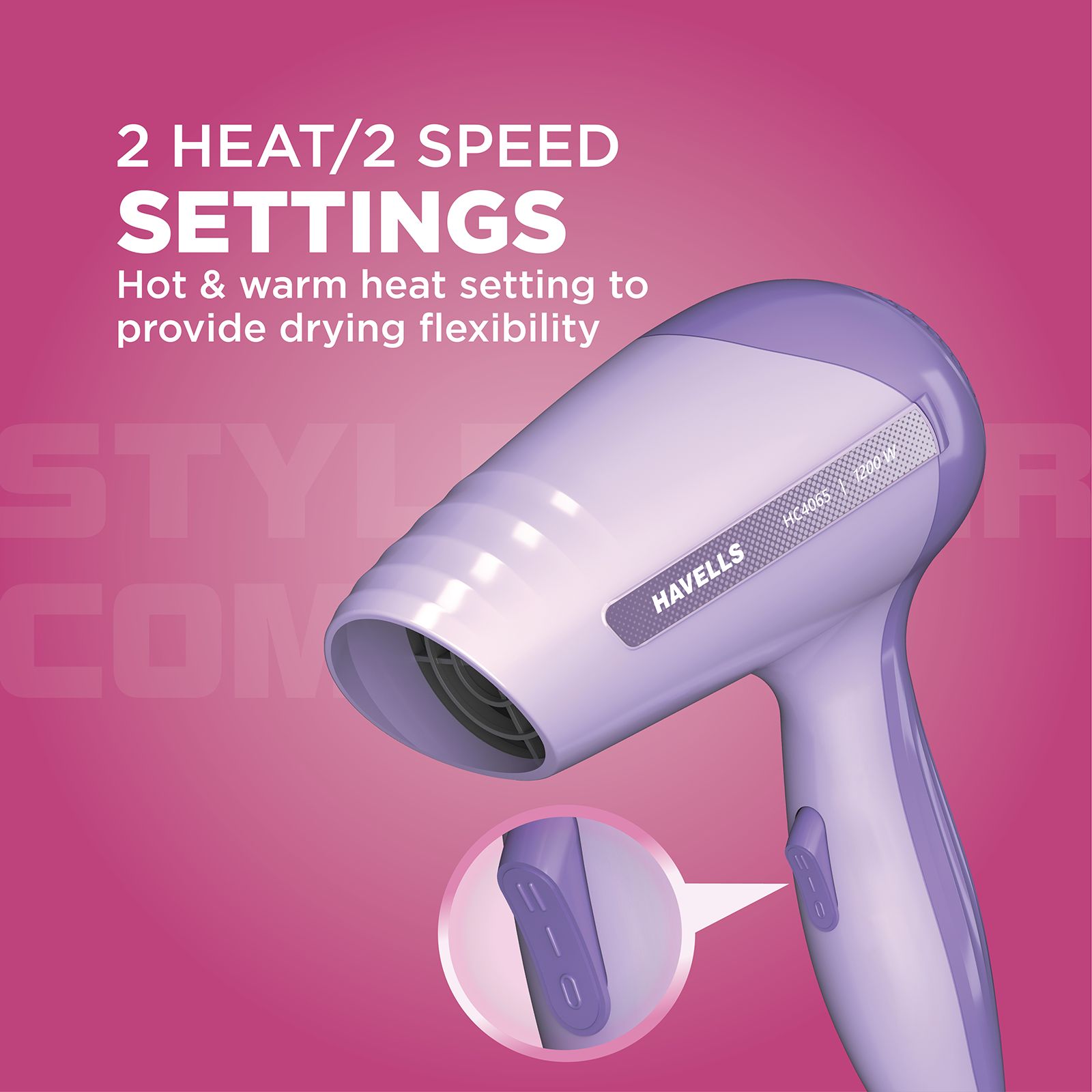 Havells HC4065 2-in-1 Hair Styler with Instant Heating Technology (Plate Lock System, Purple)_4
