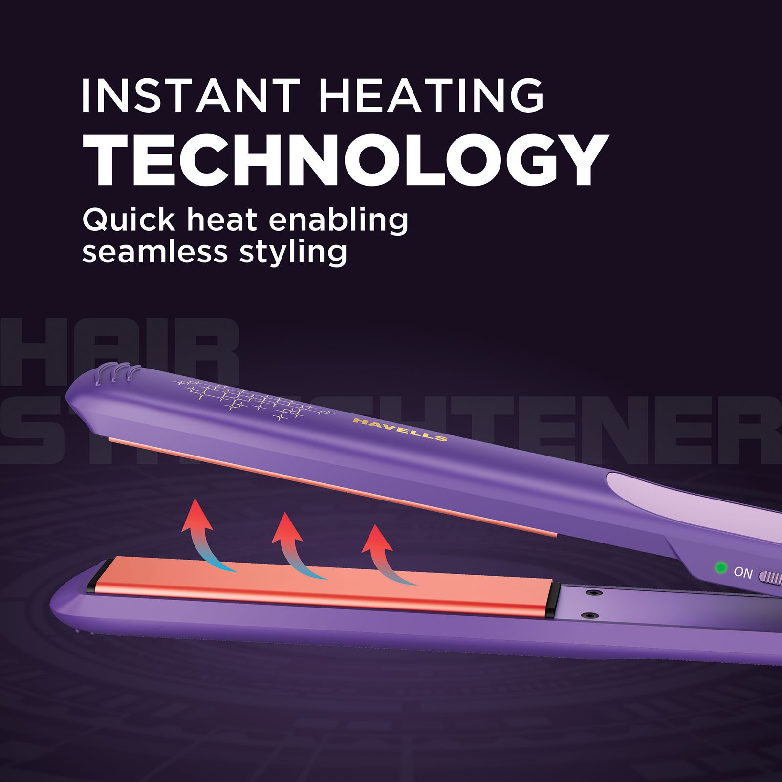 Havells HS4408 Hair Straightener with KeraNourish Technology (Keratin Infused Ceramic Plates, Purple) Havells HS4408 Hair Straightener with KeraNourish Technology (Keratin Infused Ceramic Plates, Purple)_9