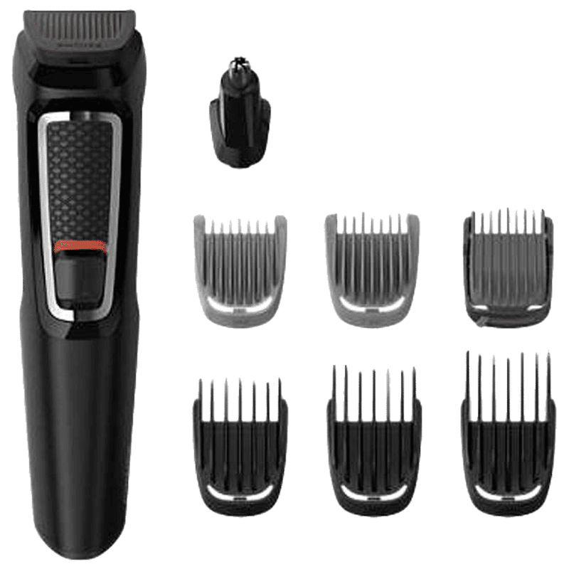 PHILIPS Multigroom Series 3000 8-in-1 Cordless Grooming Kit for Face and Hair for Men (60mins Runtime, Nickel Metal Hydride Battery, Black) PHILIPS Multigroom Series 3000 8-in-1 Cordless Grooming Kit for Face and Hair for Men (60mins Runtime, Nickel Metal Hydride Battery, Black)_1