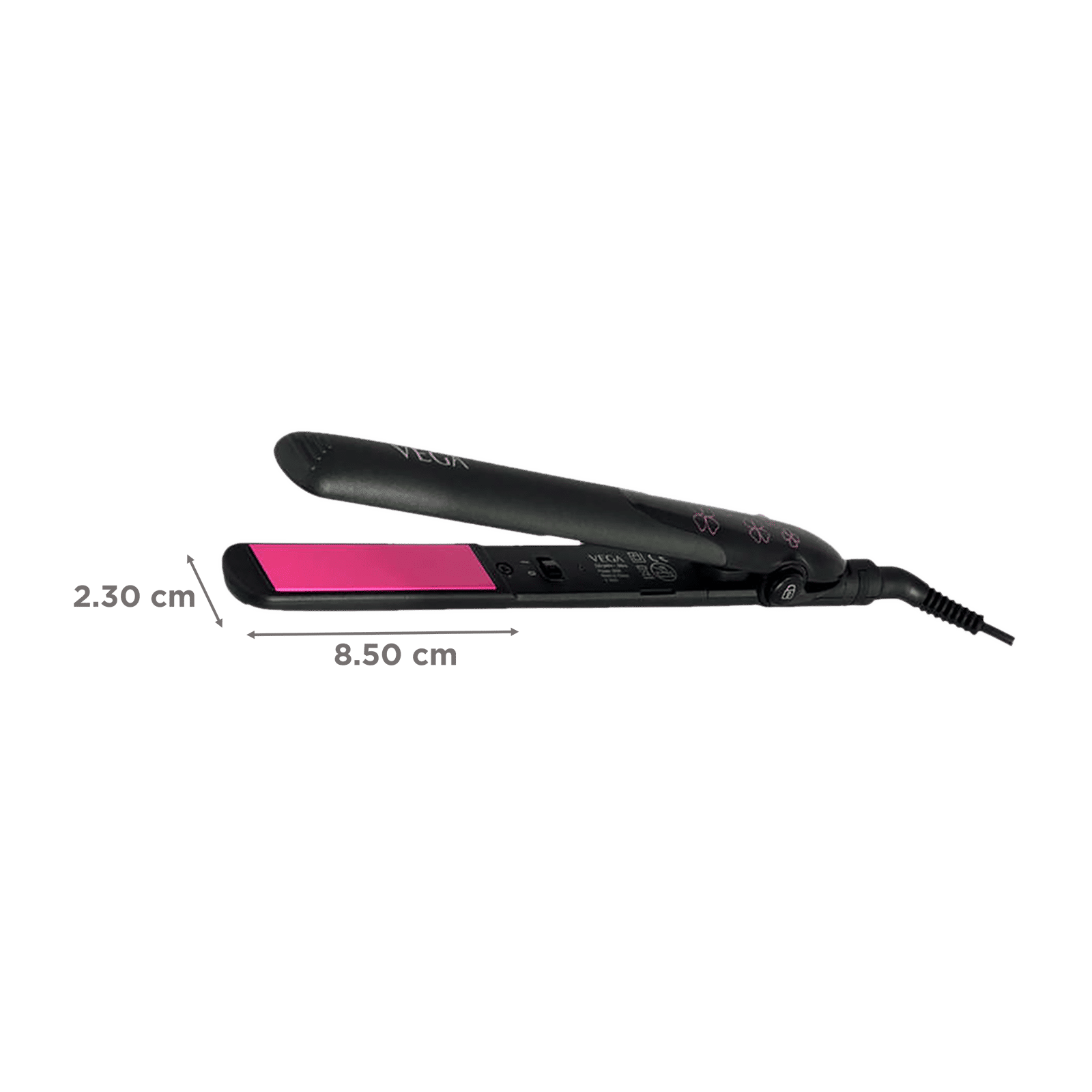 VEGA Adore Hair Straightener with Easy Lock System (Ceramic Plates, Black & Pink) VEGA Adore Hair Straightener with Easy Lock System (Ceramic Plates, Black & Pink)_2