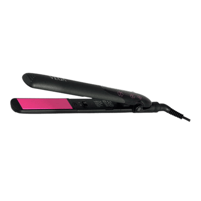 VEGA Adore Hair Straightener with Easy Lock System (Ceramic Plates, Black & Pink)