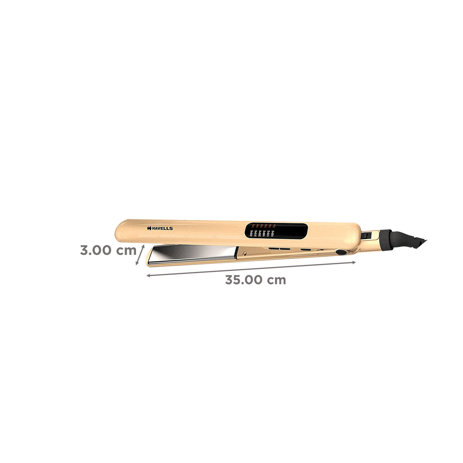 HAVELLS Hair Straightener with 6 Temperature Settings (Titanium Coated Plates, Gold) HAVELLS Hair Straightener with 6 Temperature Settings (Titanium Coated Plates, Gold)_2