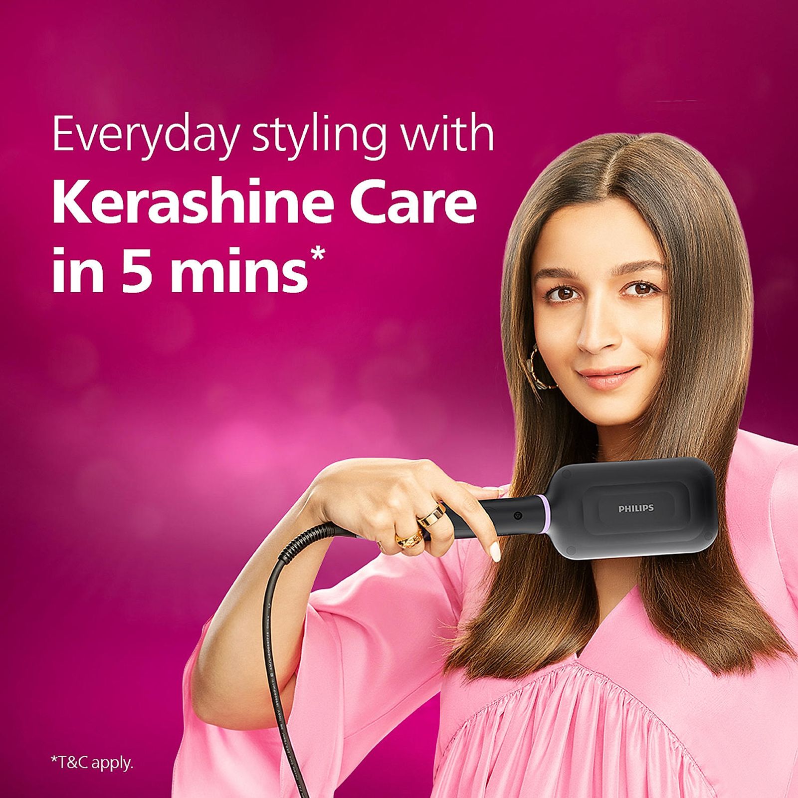 PHILIPS BHH880/10 Hair Straightening Brush with 2 Temperature Settings (Black)_6