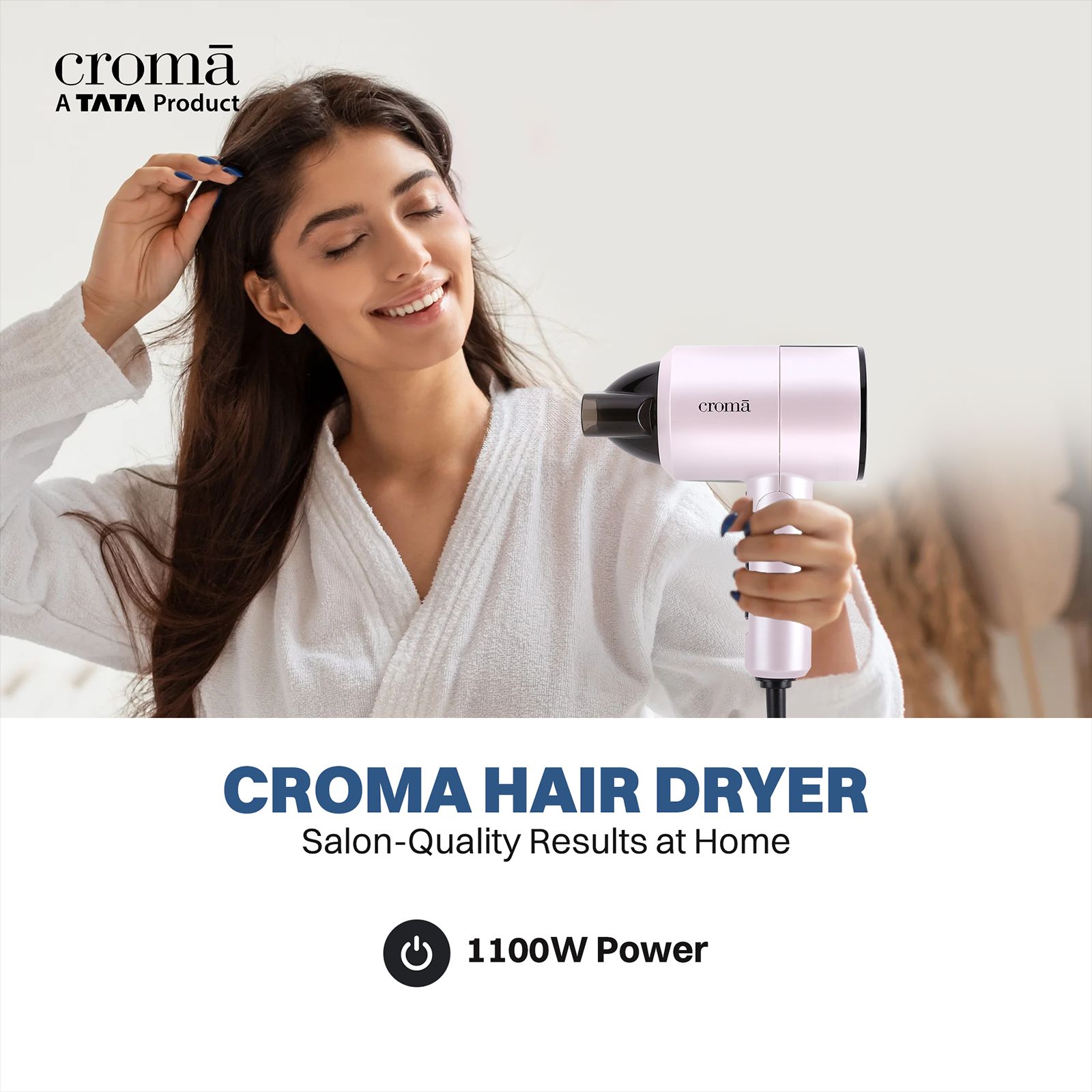 Croma Hair Dryer with 3 Heat Settings & Cool Shot (Overheat Protection, Pink)_15