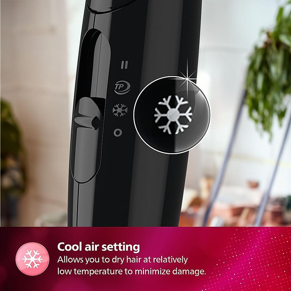PHILIPS EssentialCare Hair Dryer with 3 Heat Settings & Cool Air Function (Thermo Protect Technology, Black)_11
