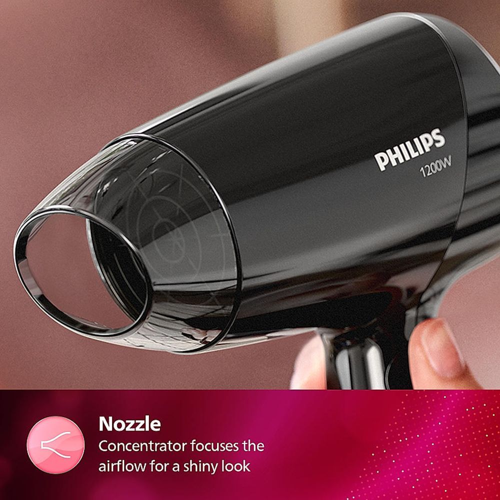 PHILIPS EssentialCare Hair Dryer with 3 Heat Settings & Cool Air Function (Thermo Protect Technology, Black)_16