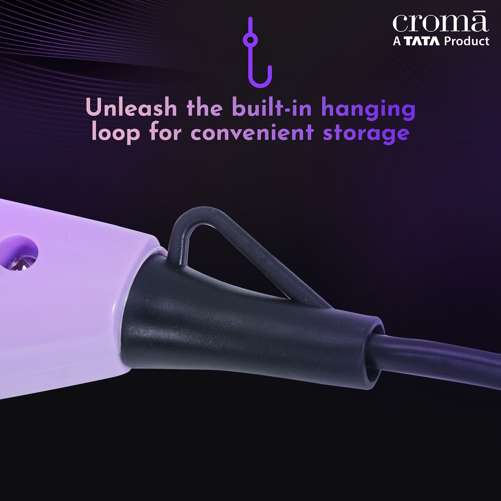 Croma Hair Dryer with 2 Heat Settings (Overheat Protection, Purple) Croma Hair Dryer with 2 Heat Settings (Overheat Protection, Purple)_7