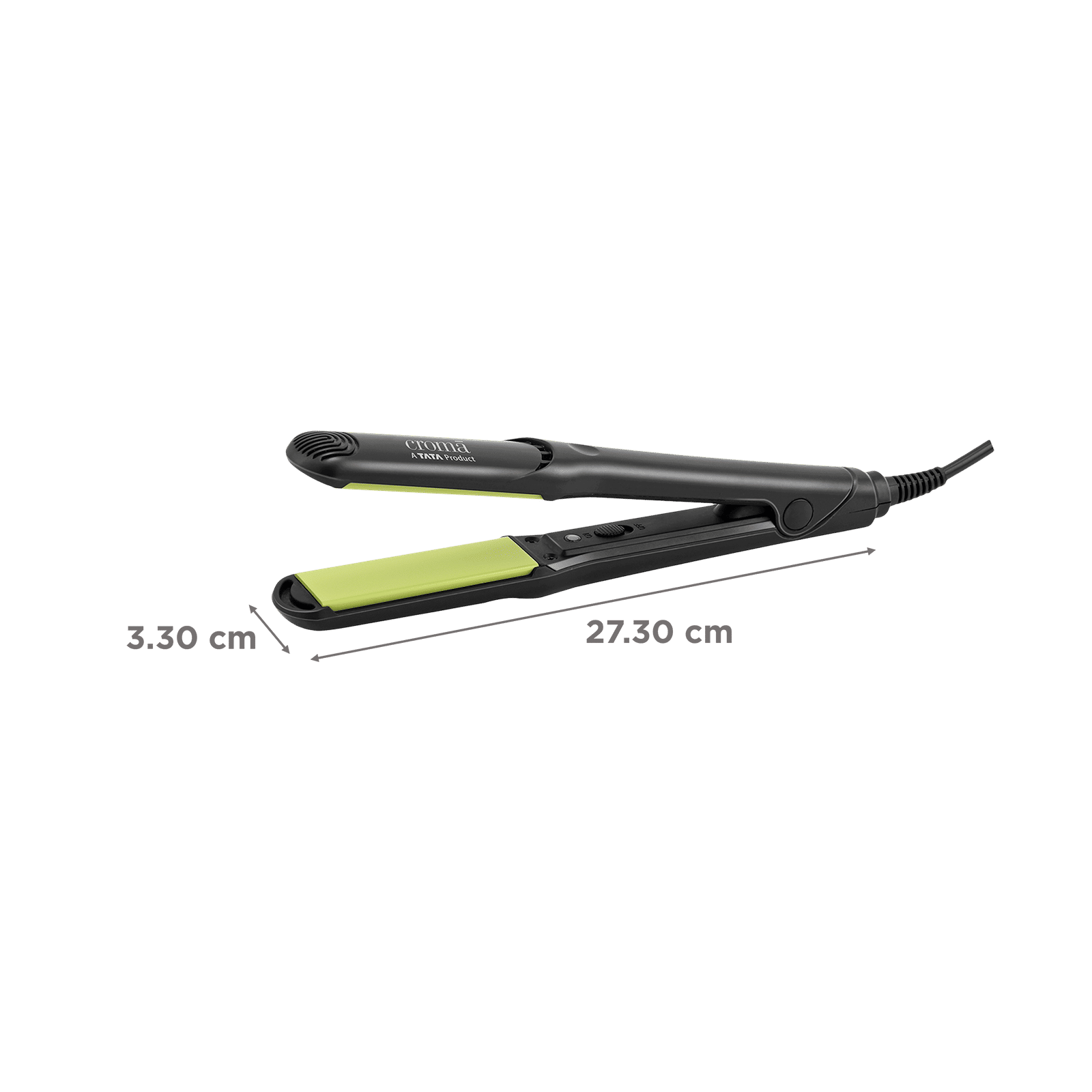 Croma Hair Straightener with Faster Heating (Ceramic Coated Plates, Black)_2