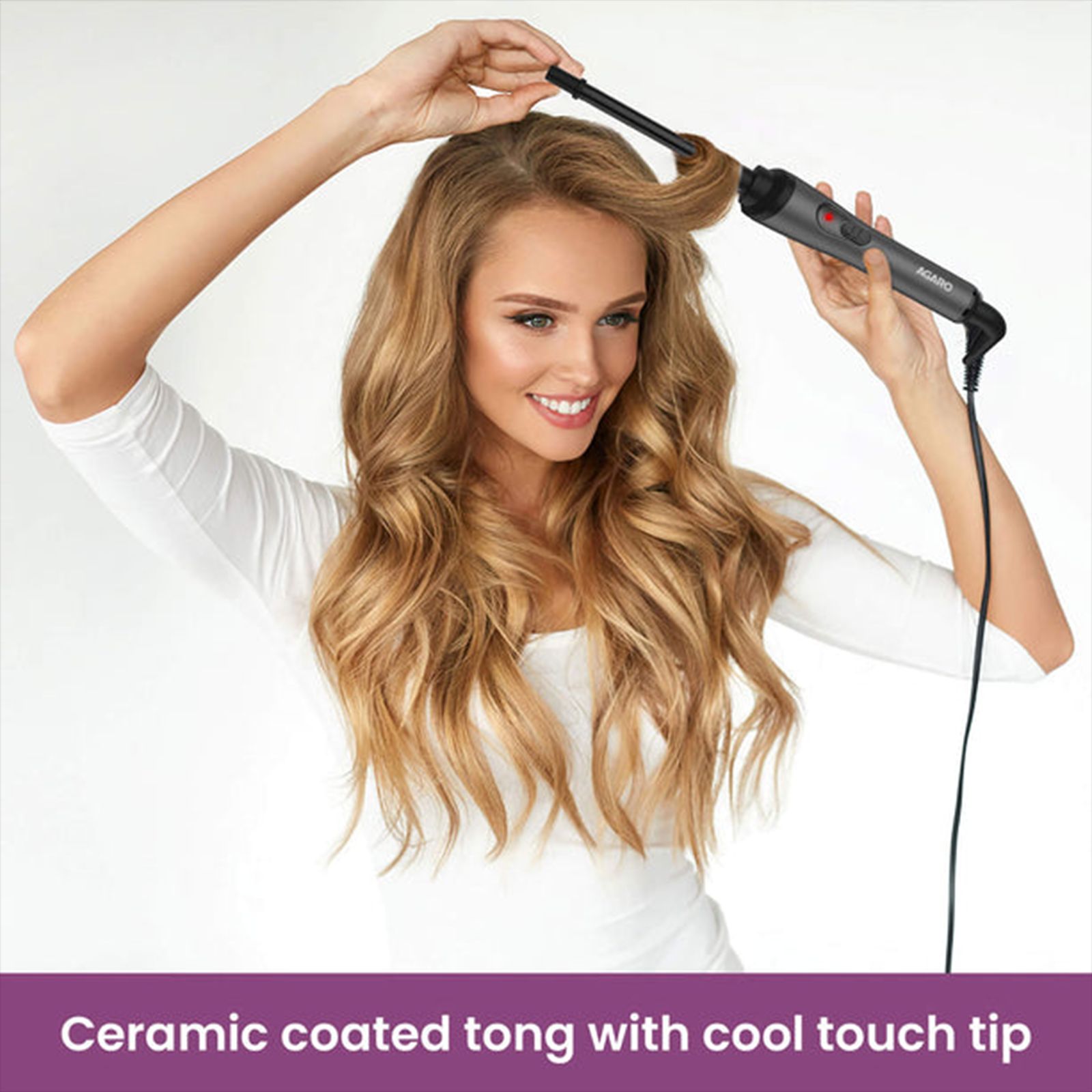 AGARO HC8001 Hair Styler with Ceramic Coated Plates (Cool Touch Tip, Black) AGARO HC8001 Hair Styler with Ceramic Coated Plates (Cool Touch Tip, Black)_8