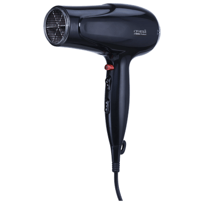 Croma 2200 W Hair Dryer with 3 Heat Setting and Cool Shot Function (Overload function, Black)