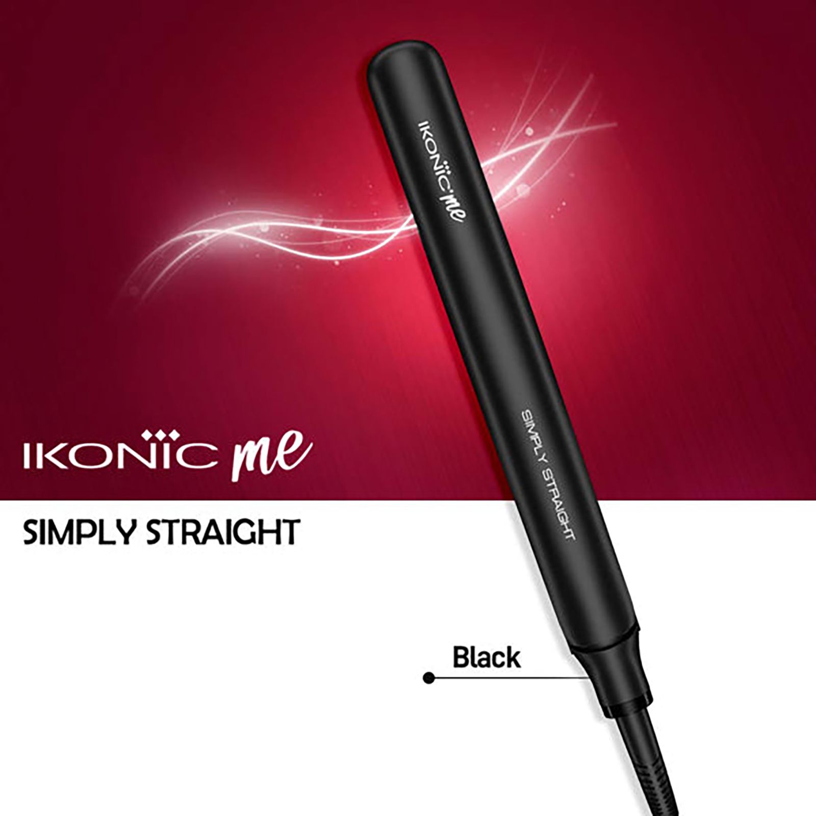 Ikonic Simply Straight Hair Straightener with Infrared Heat Technology (Super Slim Plates, Black) Ikonic Simply Straight Hair Straightener with Infrared Heat Technology (Super Slim Plates, Black)_7