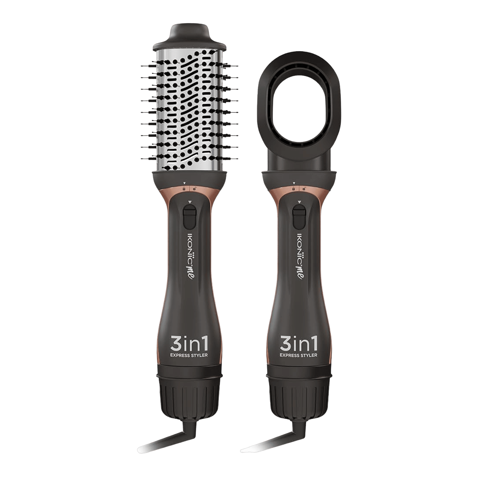 Ikonic Express 3-in-1 Hair Styler with Volumizer (Ceramic Titanium Coated Barrel, Black) Ikonic Express 3-in-1 Hair Styler with Volumizer (Ceramic Titanium Coated Barrel, Black)_1