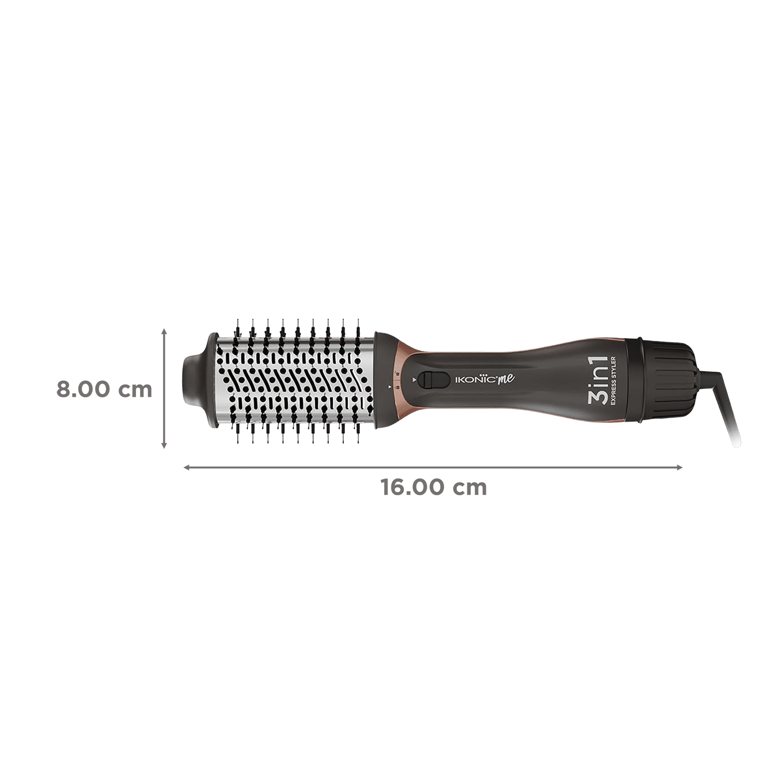 Ikonic Express 3-in-1 Hair Styler with Volumizer (Ceramic Titanium Coated Barrel, Black) Ikonic Express 3-in-1 Hair Styler with Volumizer (Ceramic Titanium Coated Barrel, Black)_2