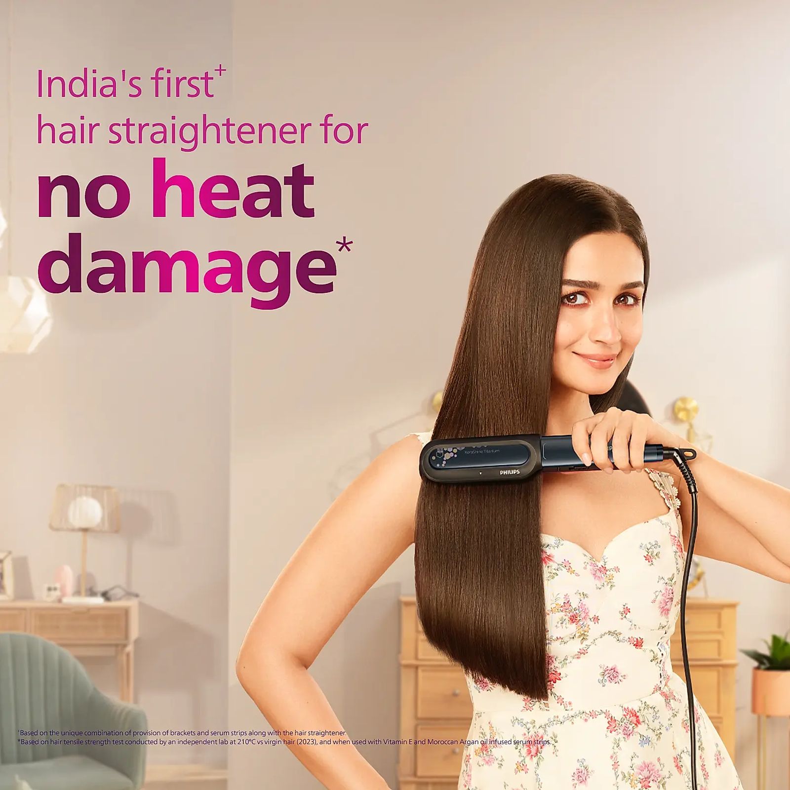 PHILIPS BHS507/40 Hair Straightener with Nourishcare Technology (Kerashine Titanium Plates, Black)_10